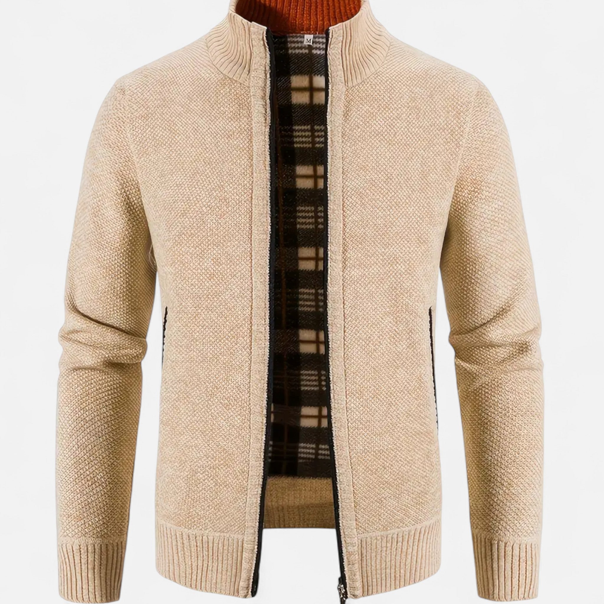 Zeyliah | Men’s Zip-Up Knit Sweater