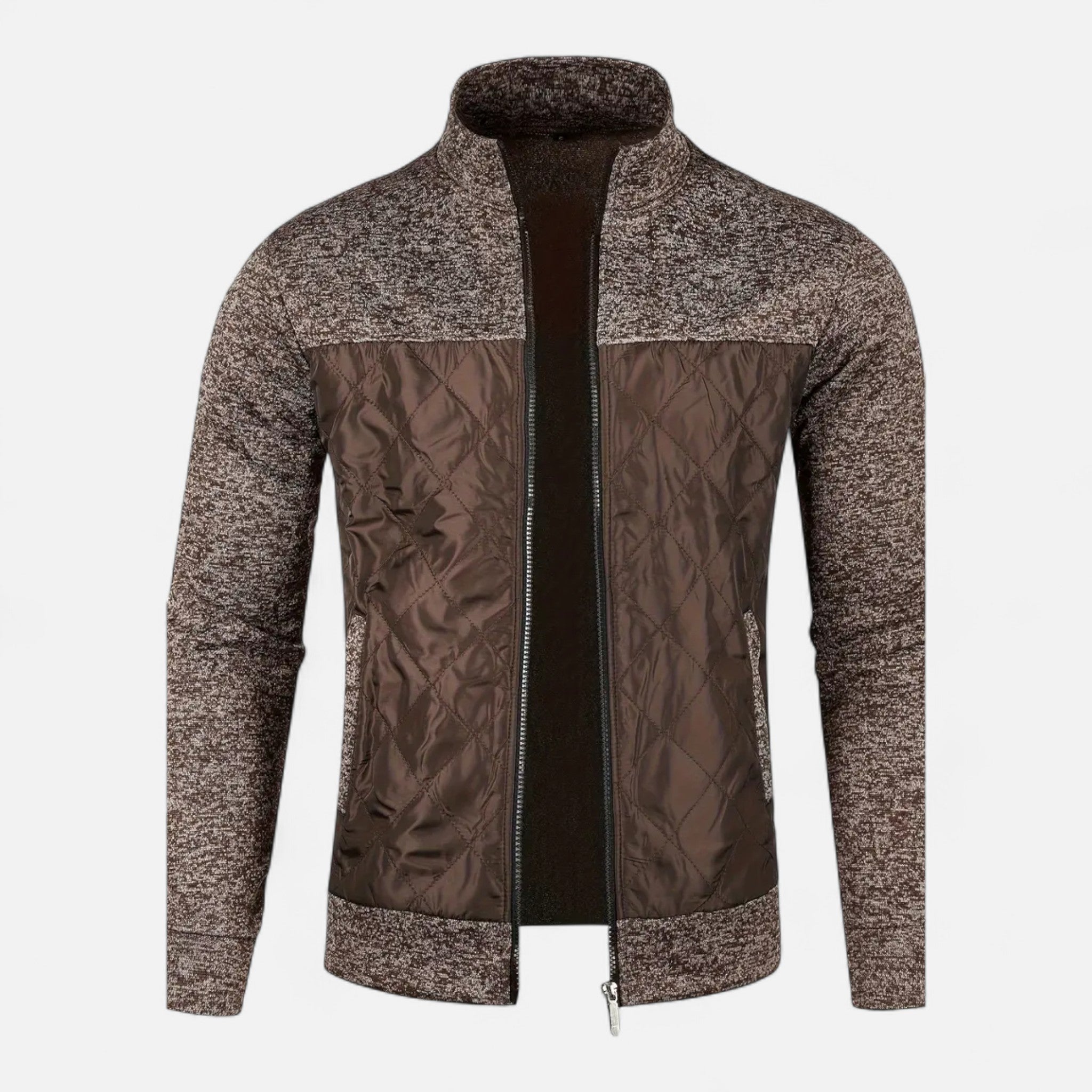 Zeyliah | Men’s Knitted Cardigan with Stand Collar