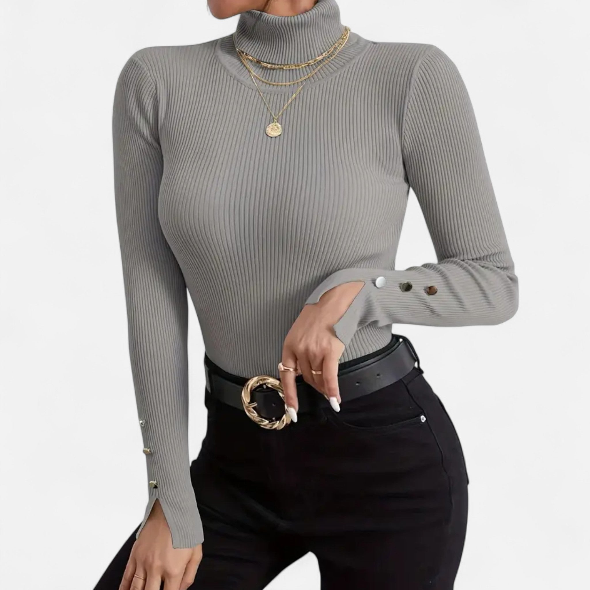 Zeyliah | Women’s Pullover Sweater with Turtleneck