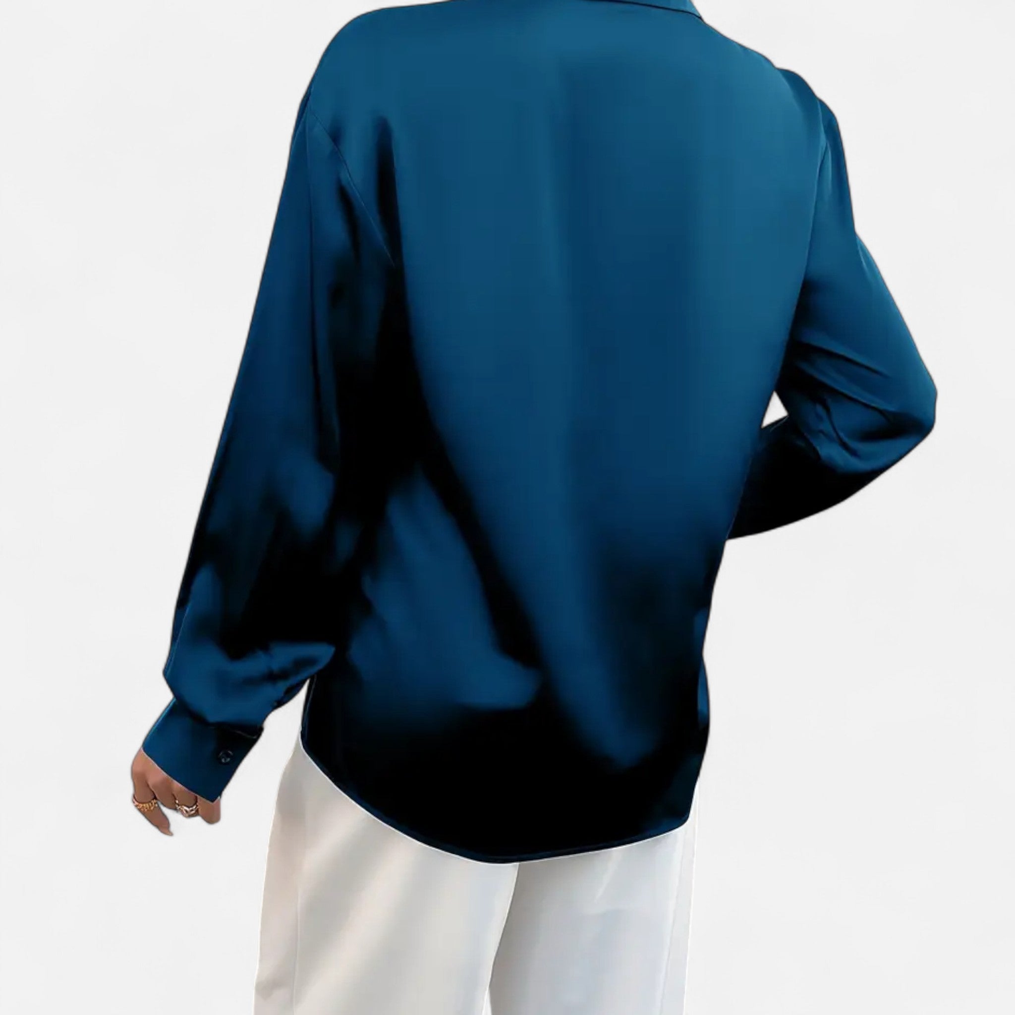 Zeyliah | Women’s Satin Shirt with Classic Collar