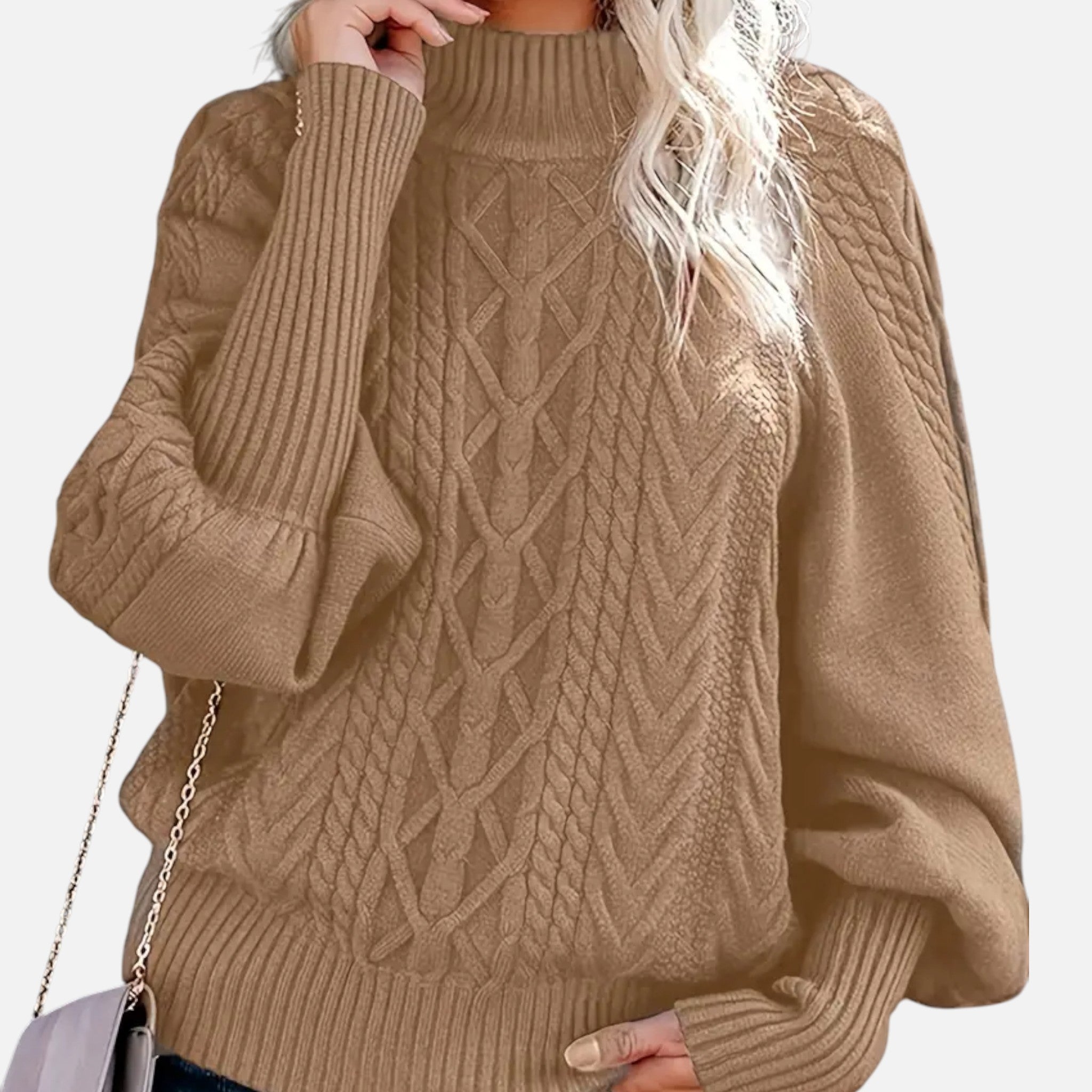 Zeyliah | Women’s Casual Knit Sweater with Half-High Collar