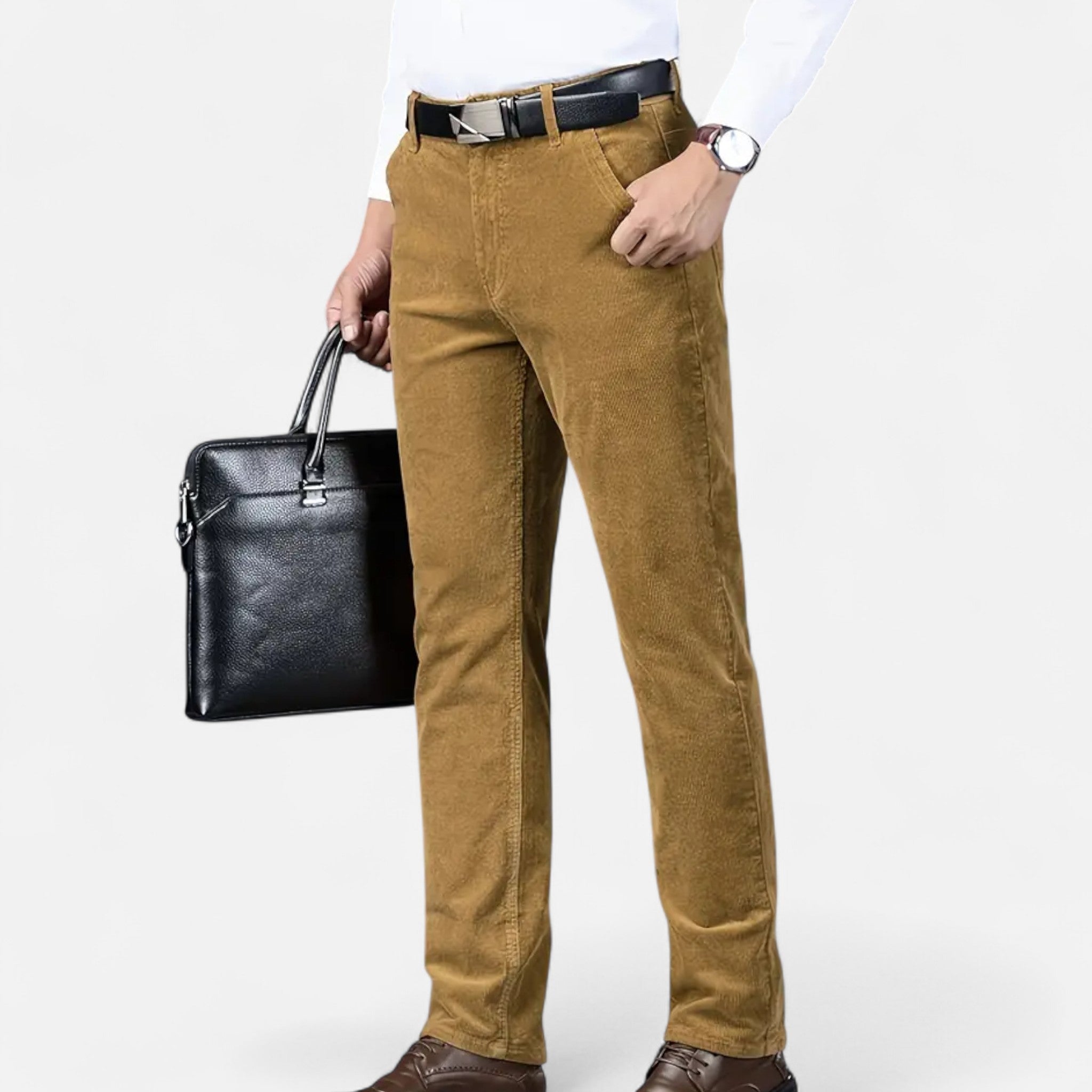 Zeyliah | Men’s Straight-Leg Corduroy Trousers
