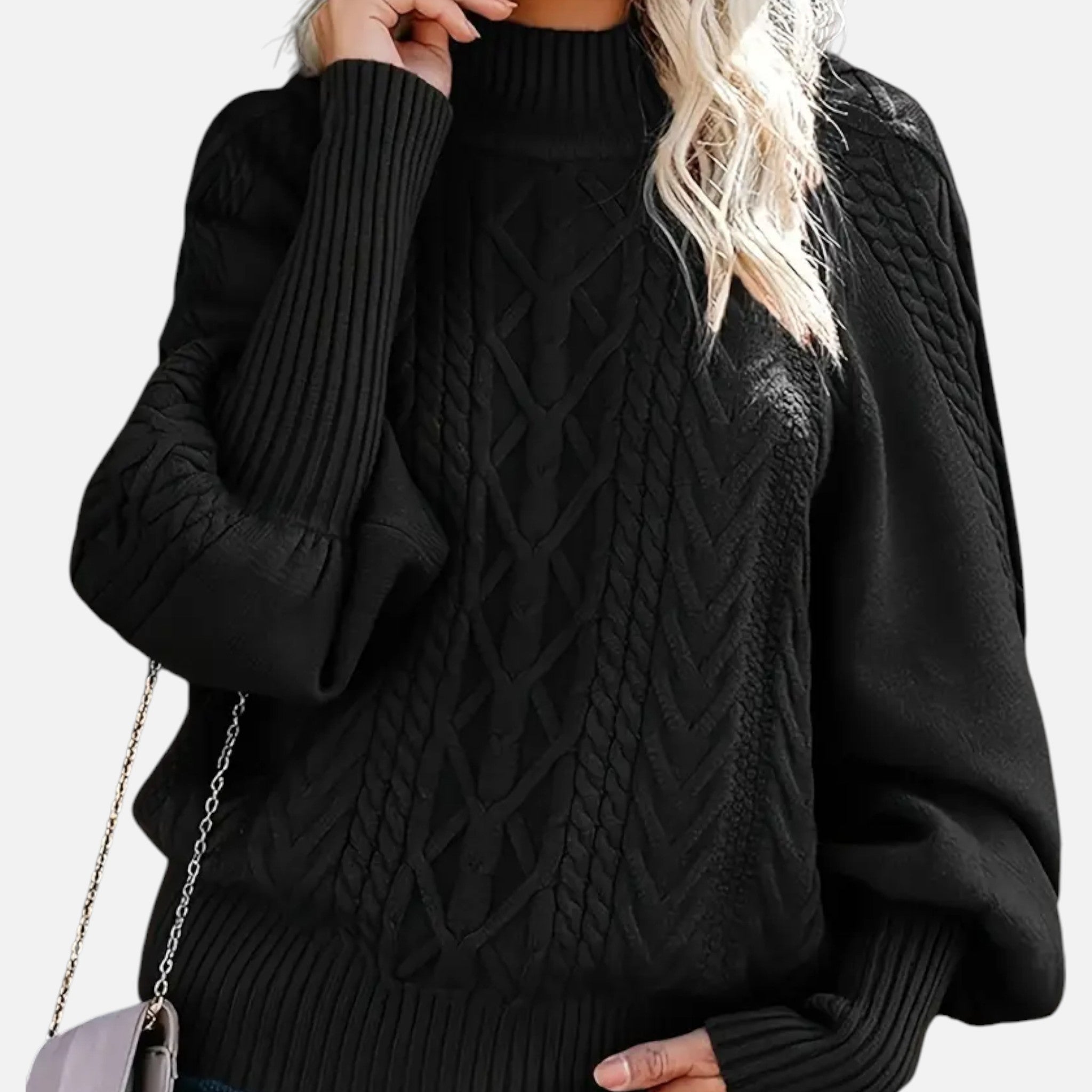 Zeyliah | Women’s Casual Knit Sweater with Half-High Collar
