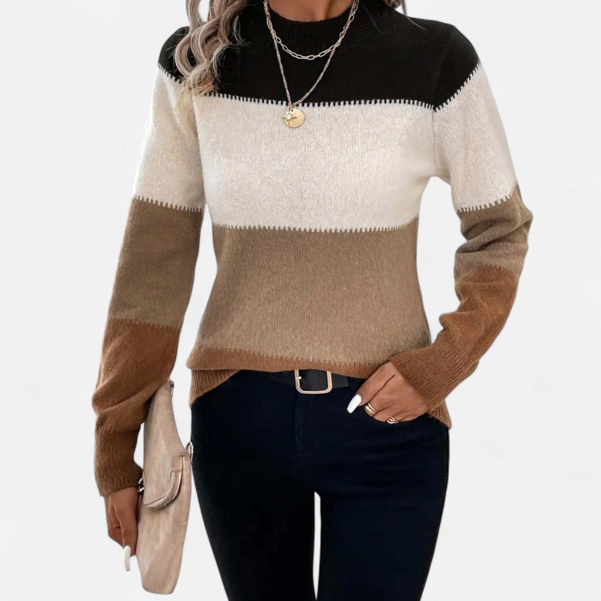 Zeyliah | Women’s Pullover Sweater with Mock Neck