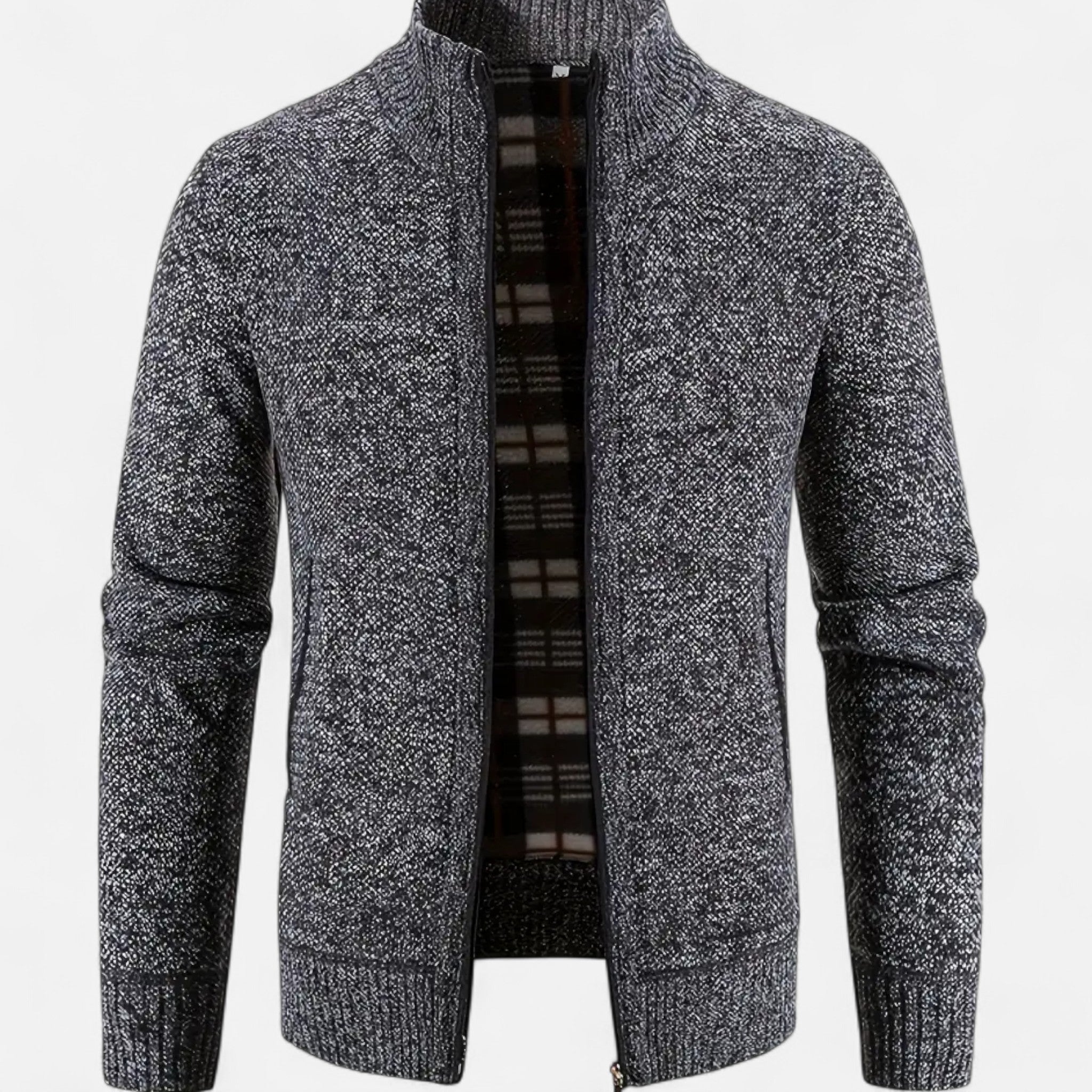 Zeyliah | Men’s Zip-Up Knit Sweater