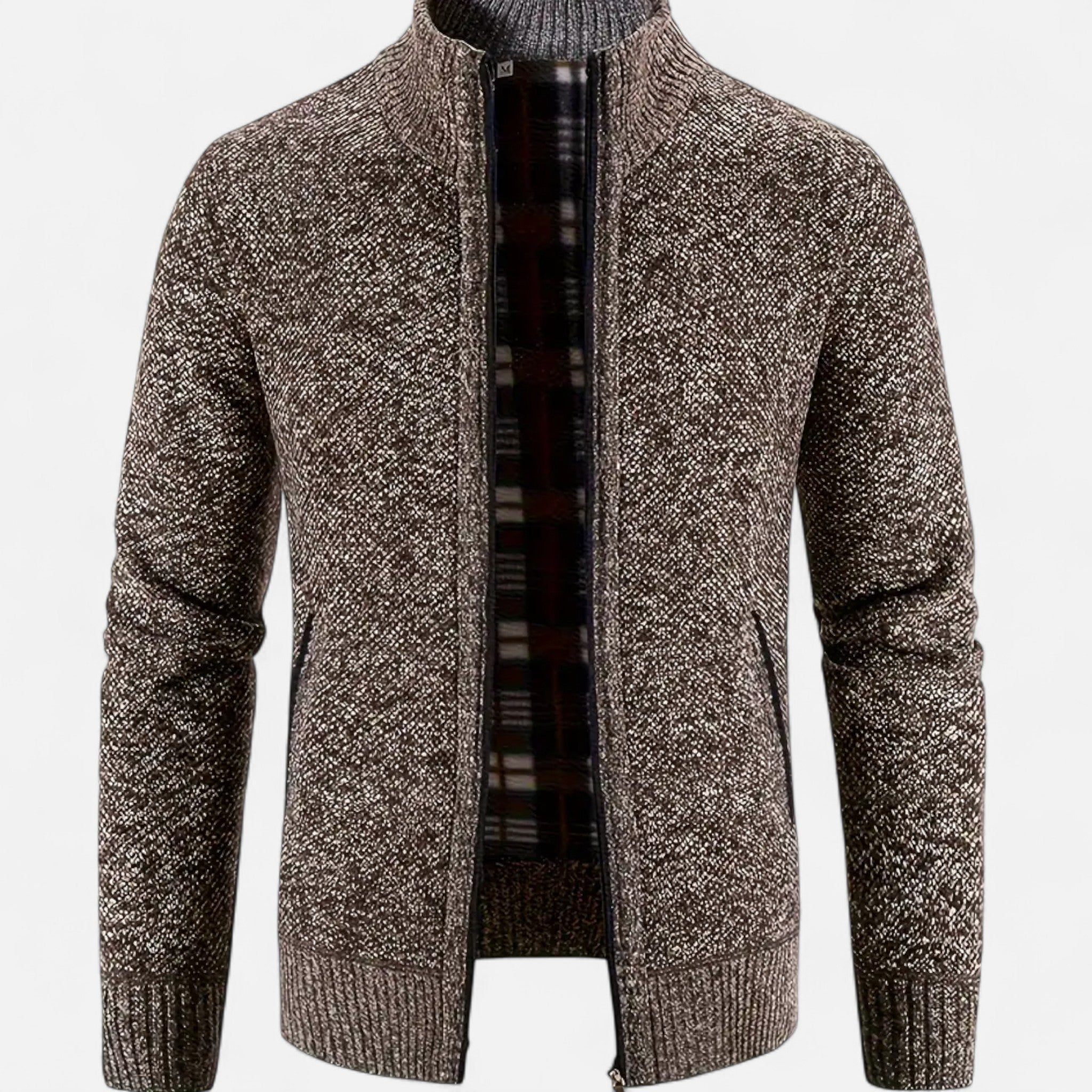 Zeyliah | Men’s Zip-Up Knit Sweater