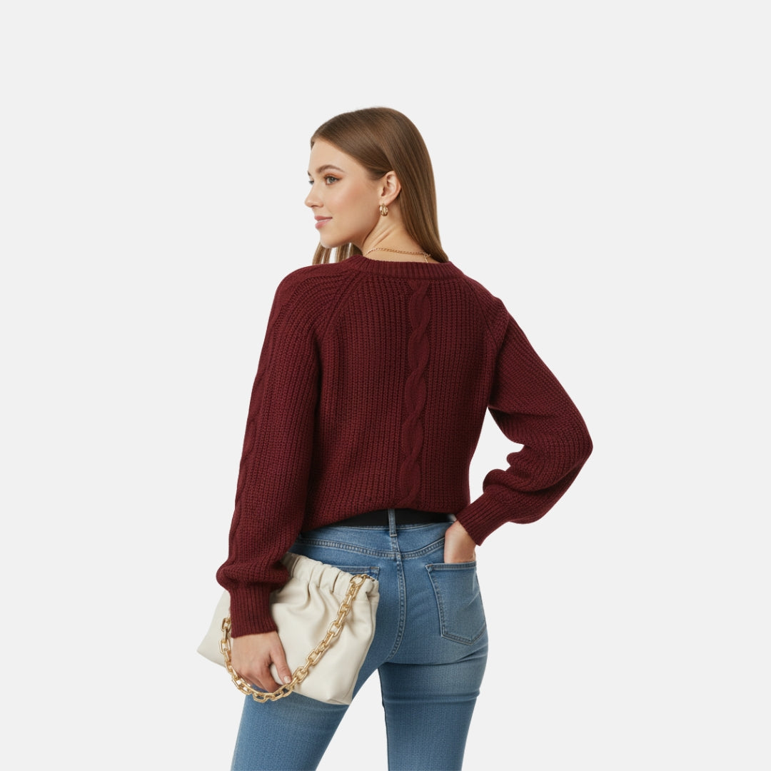 Zeyliah | Women’s Pullover Sweater with Round Neck