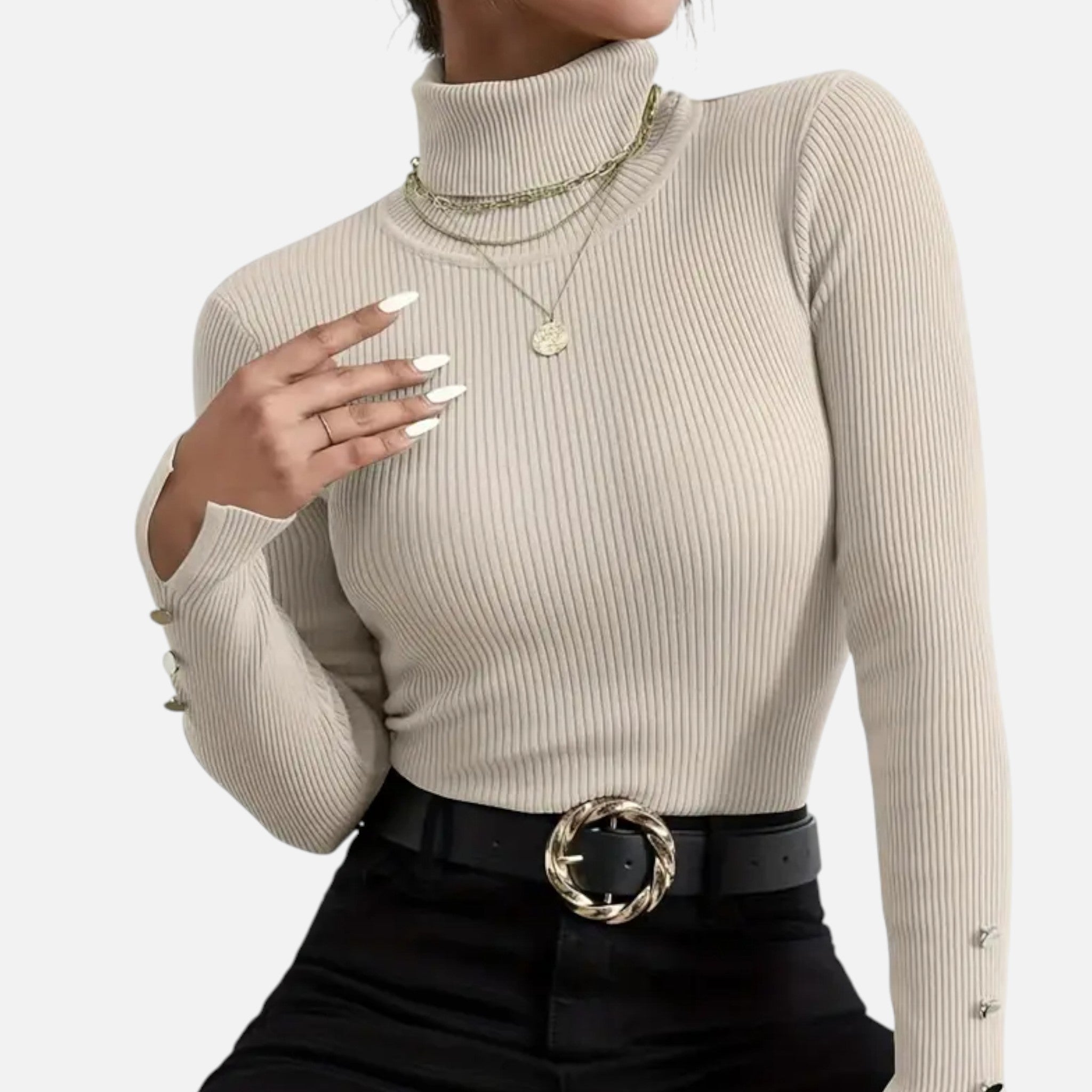 Zeyliah | Women’s Pullover Sweater with Turtleneck
