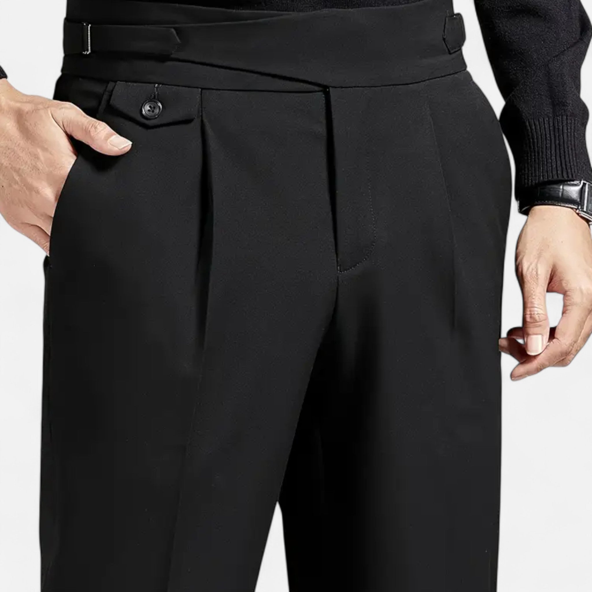 Zeyliah | Men’s Business Casual Trousers with Pleated Front Design