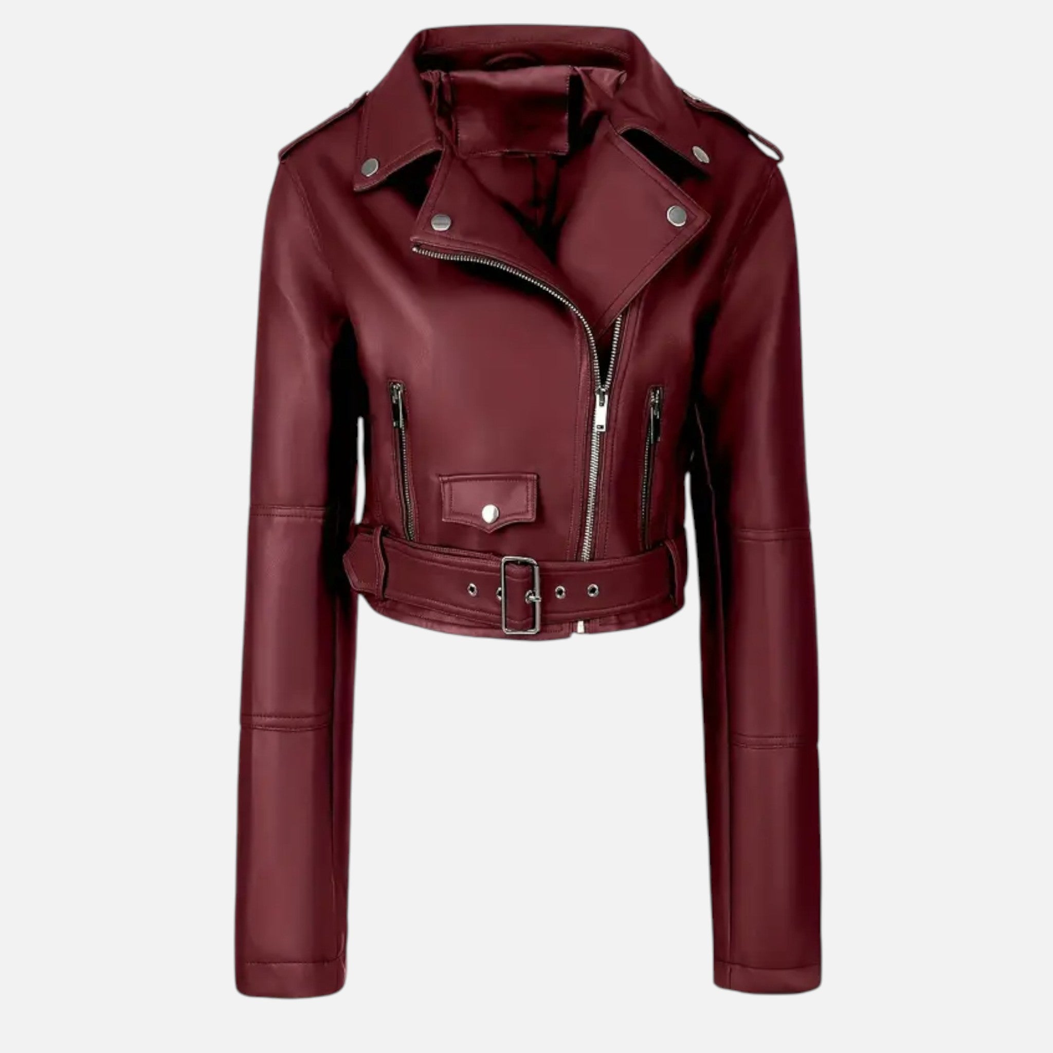 Zeyliah | Women’s Lightweight Zip-Up Faux Leather Jacket