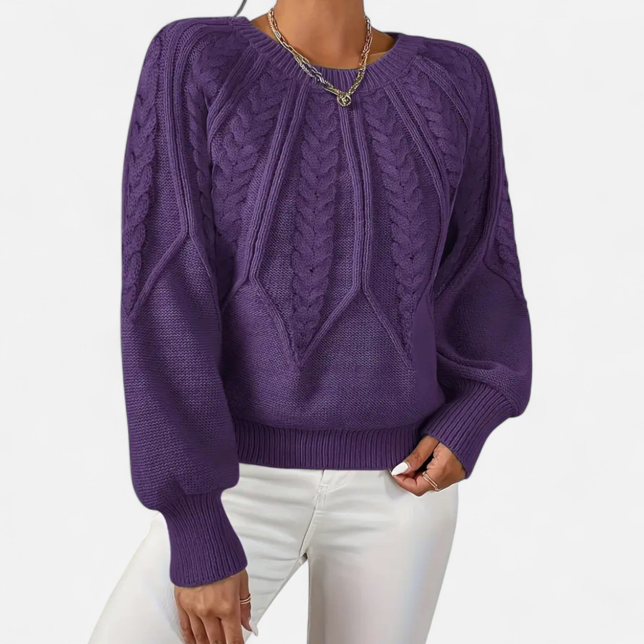 Zeyliah | Women’s Pullover Sweater with Round Neck