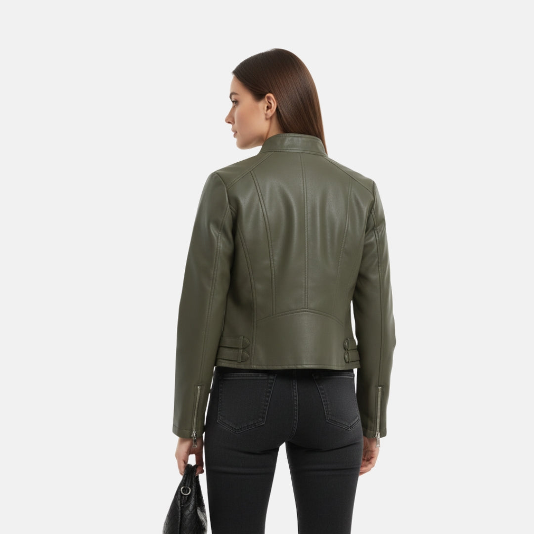 Zeyliah | Women’s Zip-Up Motorcycle Jacket
