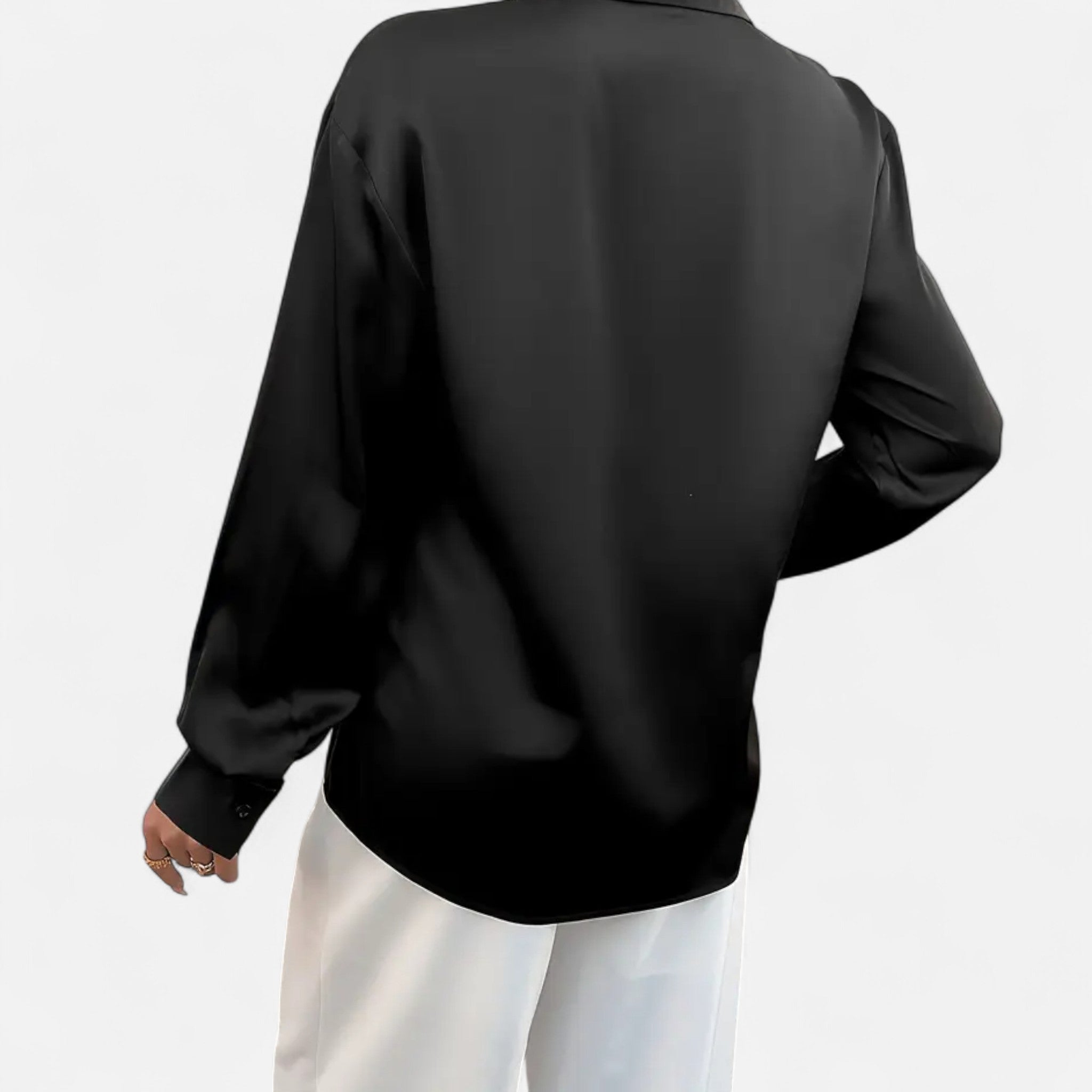 Zeyliah | Women’s Satin Shirt with Classic Collar