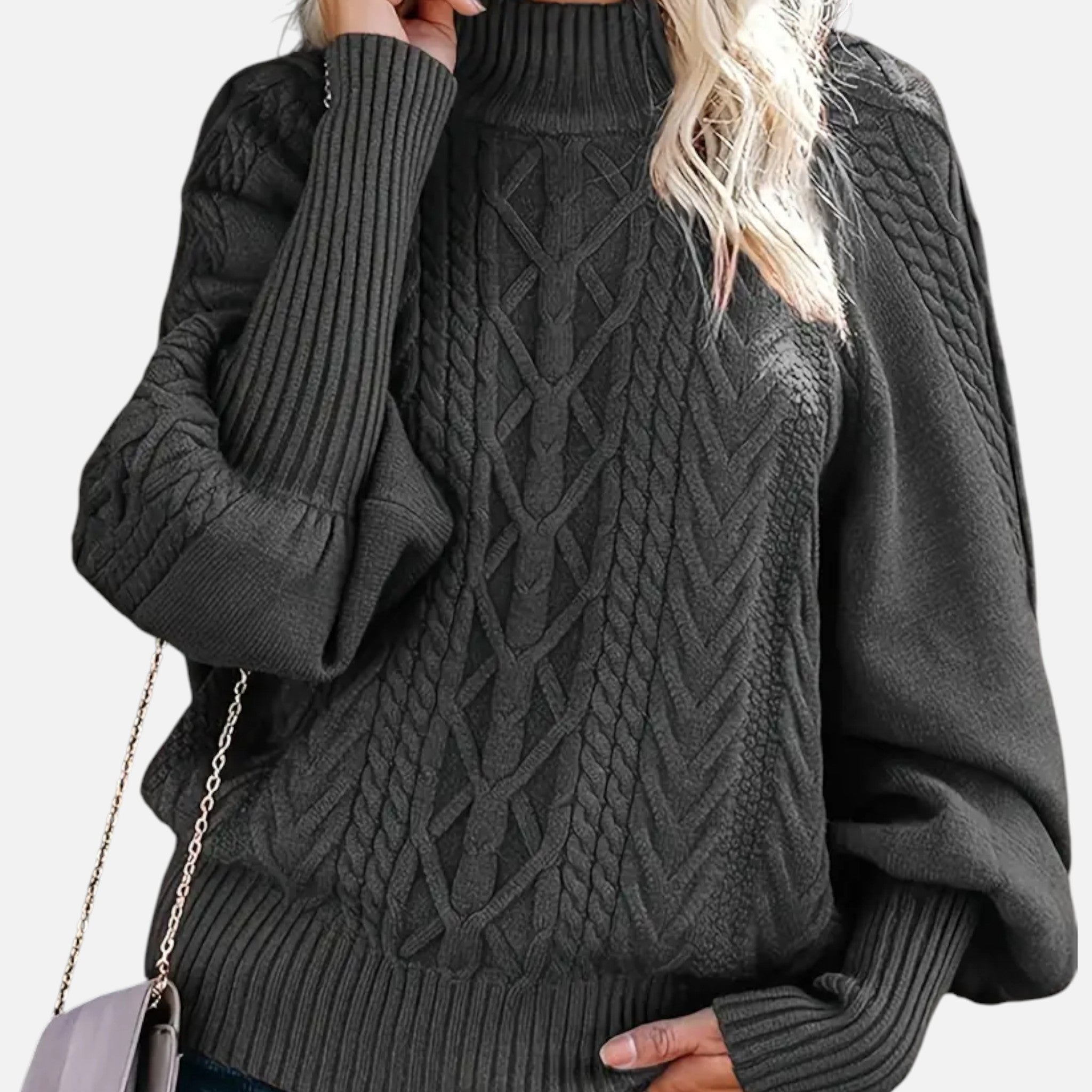 Zeyliah | Women’s Casual Knit Sweater with Half-High Collar