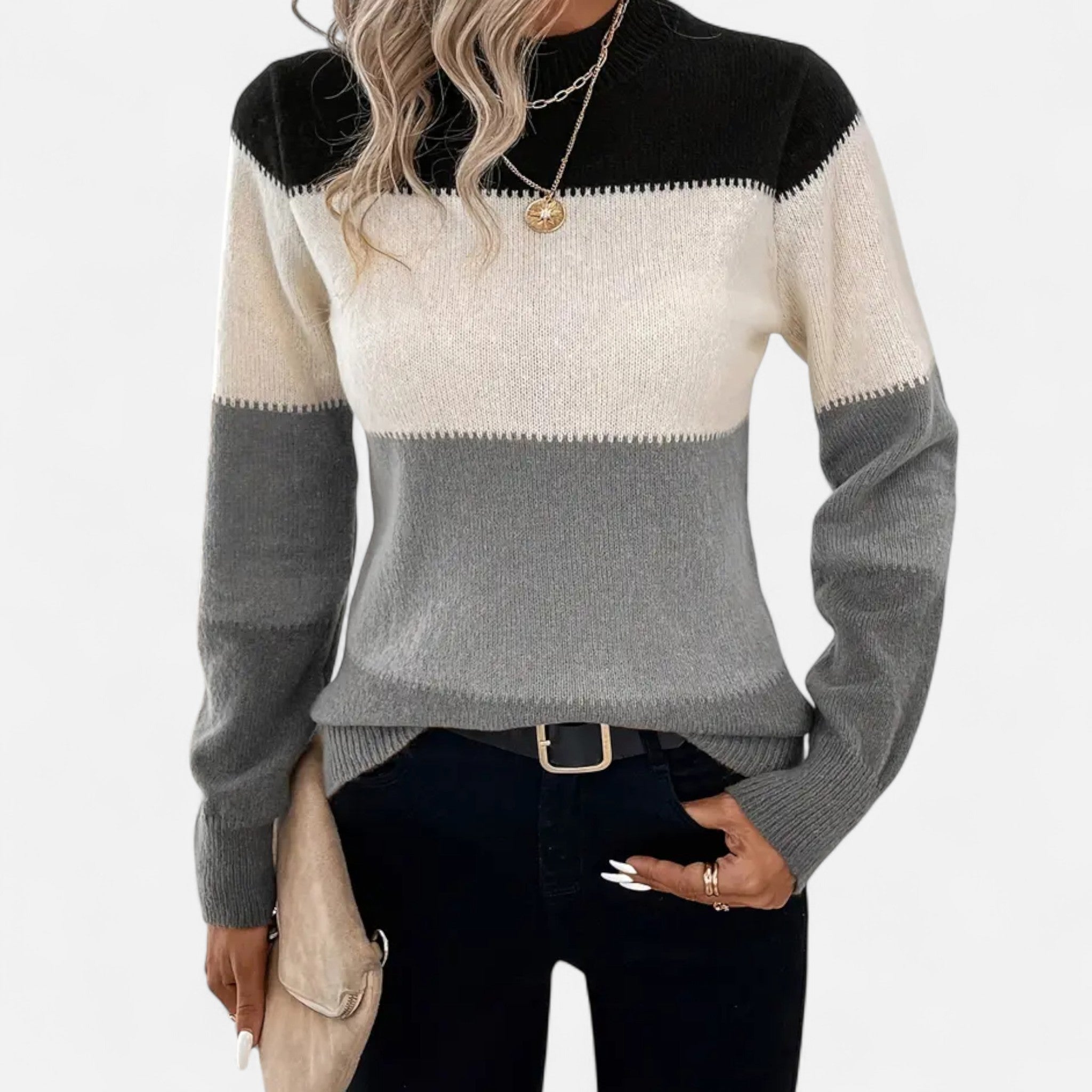 Zeyliah | Women’s Pullover Sweater with Mock Neck