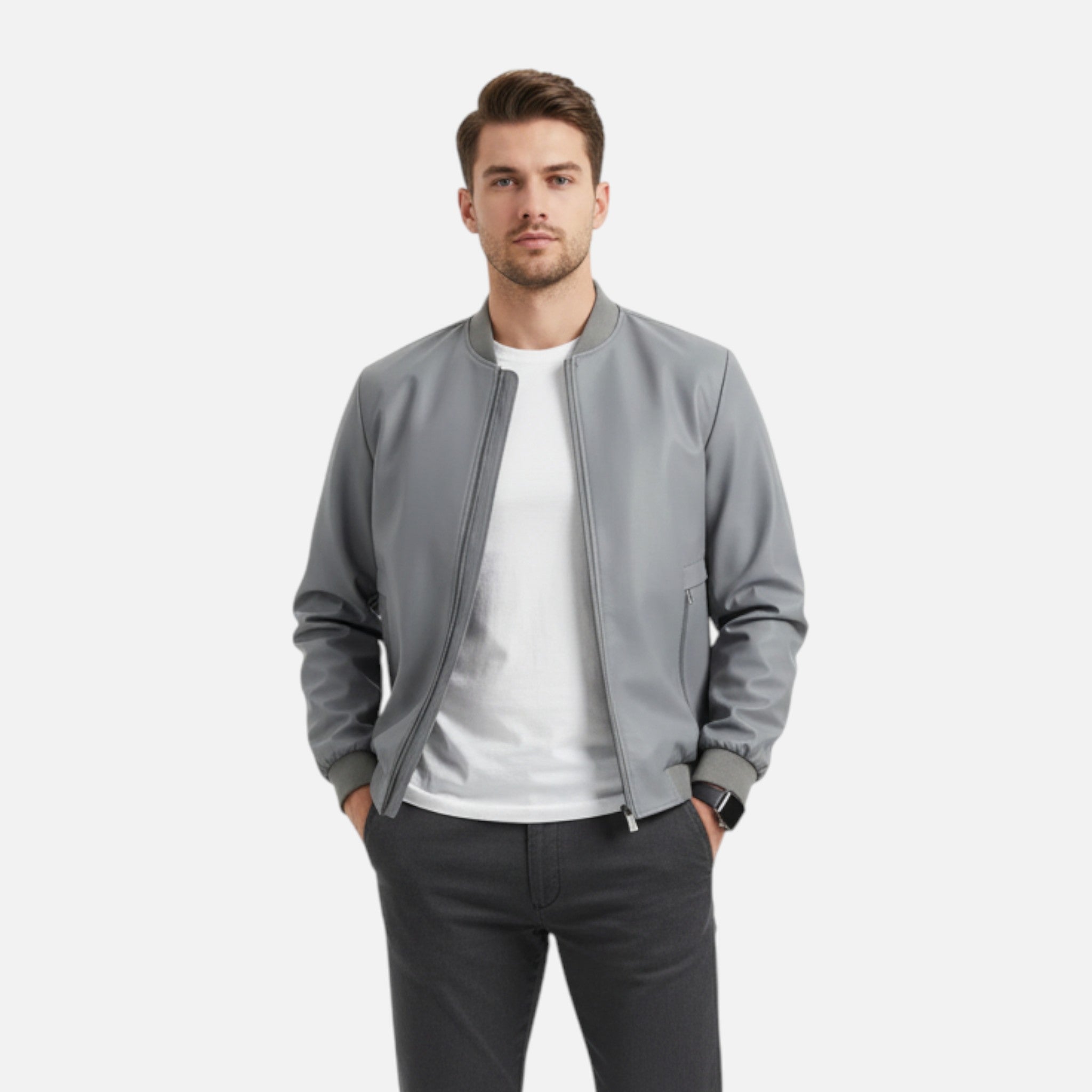 Zeyliah | Men’s Insulated Baseball-Collar Jacket