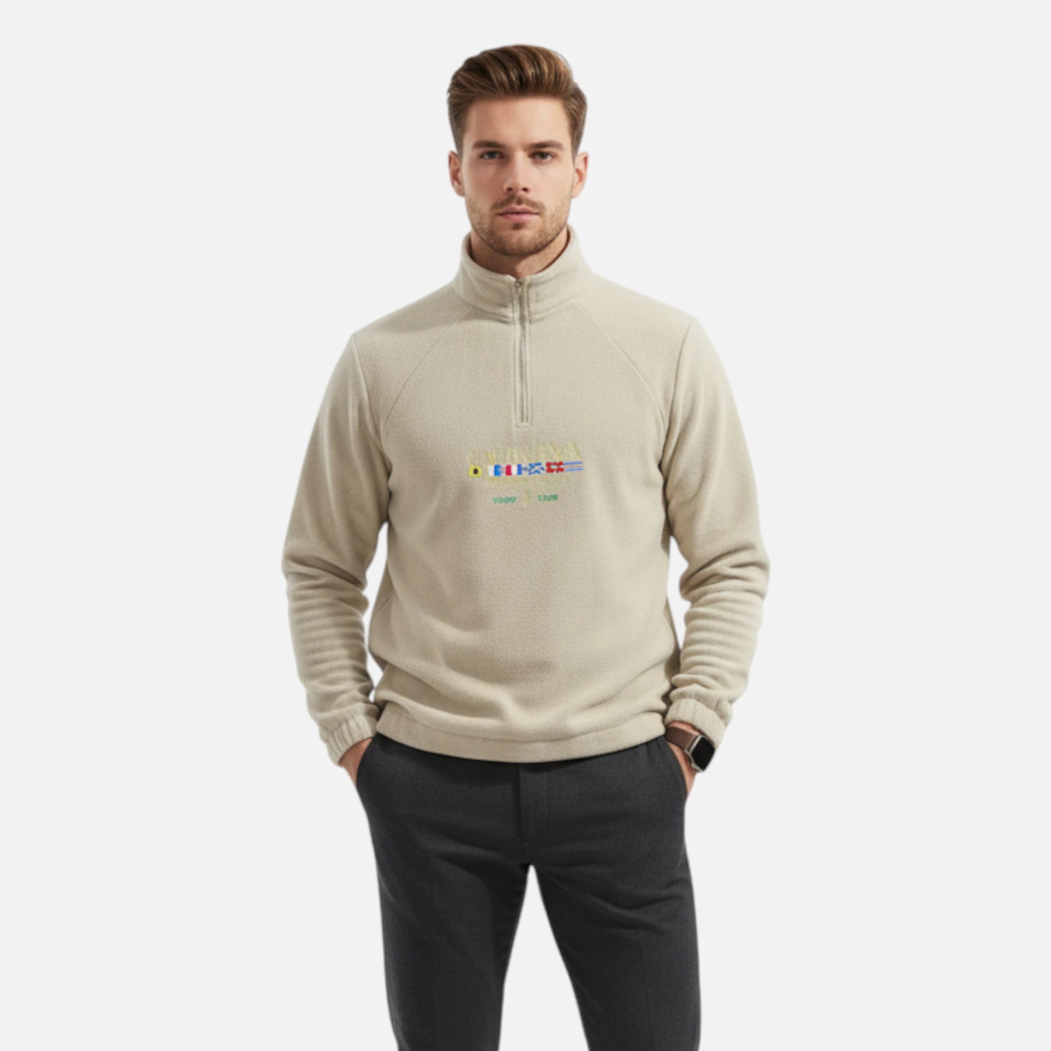 Zeyliah | Men’s Zip-Up Fleece Sweatshirt