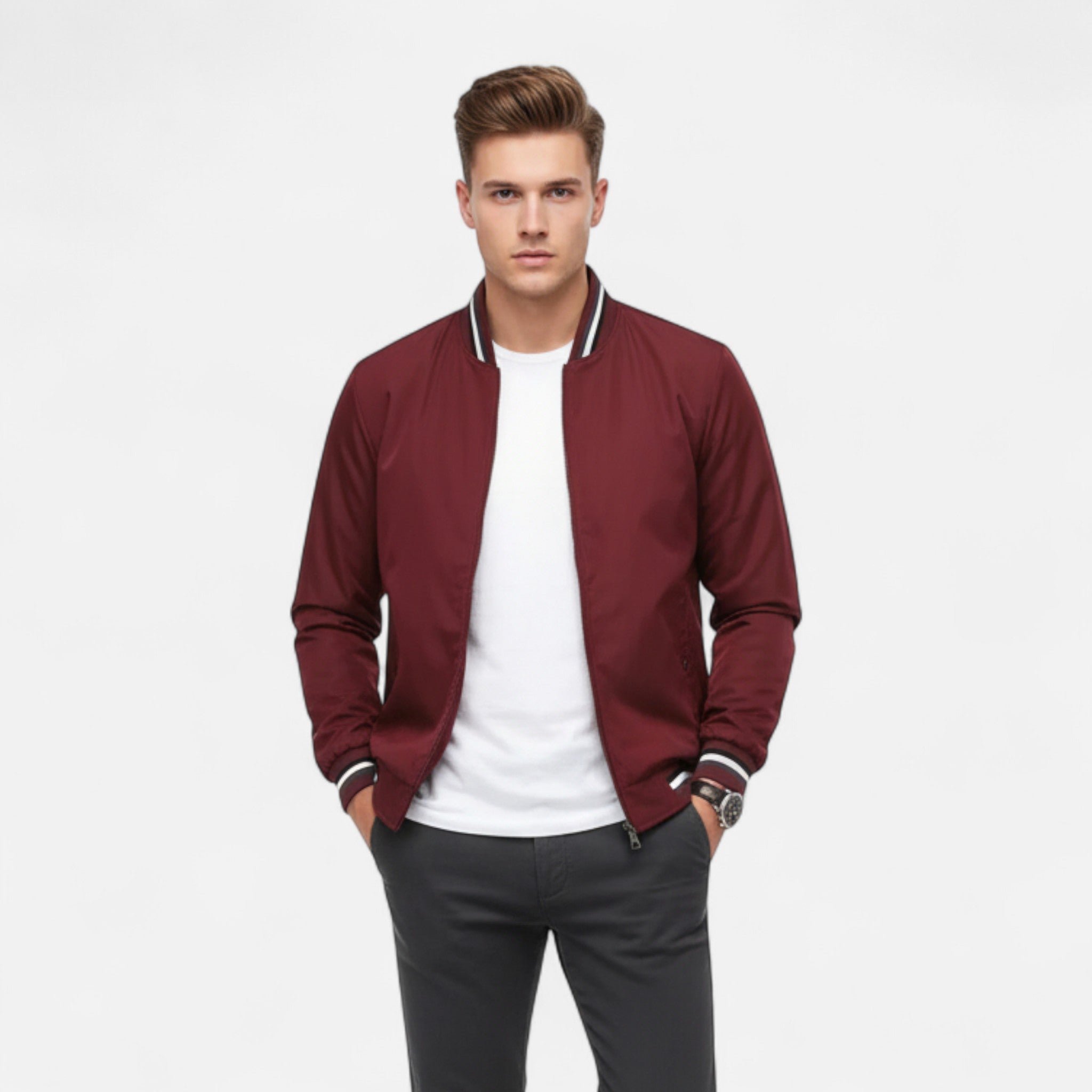 Zeyliah | Men’s Zip-Up Bomber Jacket