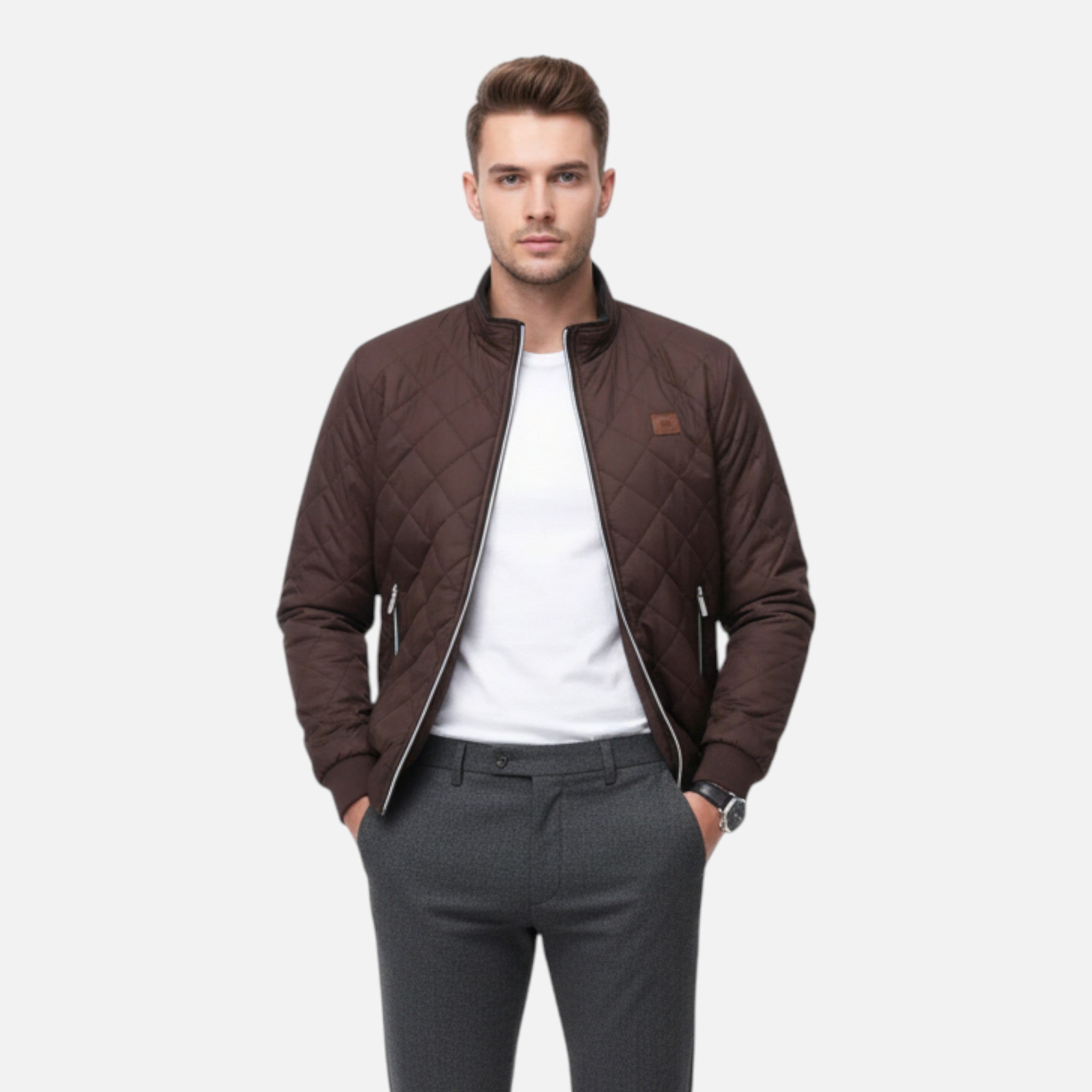 Zeyliah | Men’s Quilted Fleece-Lined Jacket