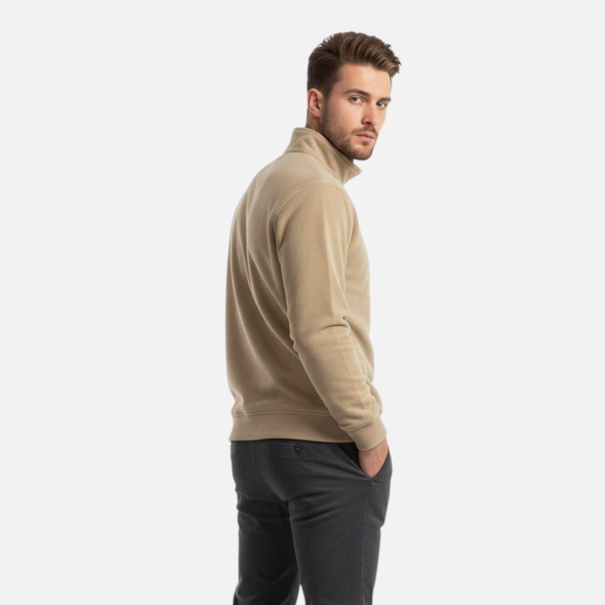 Zeyliah | Men’s Henley Half-Zip Fleece Shirt