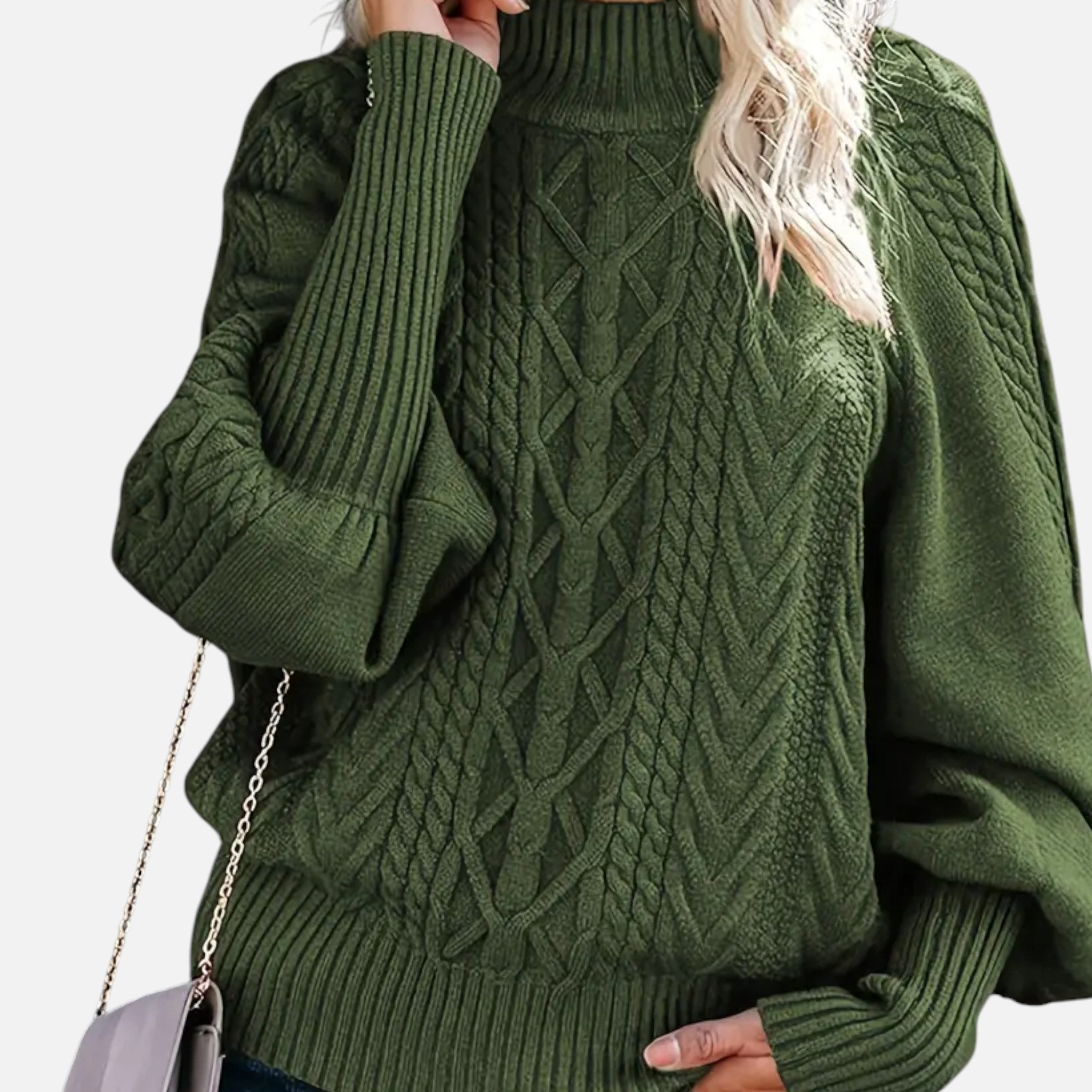 Zeyliah | Women’s Casual Knit Sweater with Half-High Collar