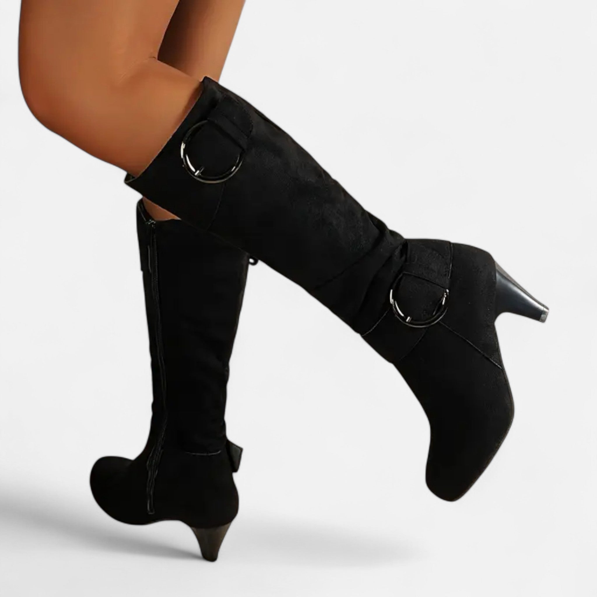 Zeyliah | Women’s Mid-Calf Boots with Buckle Strap