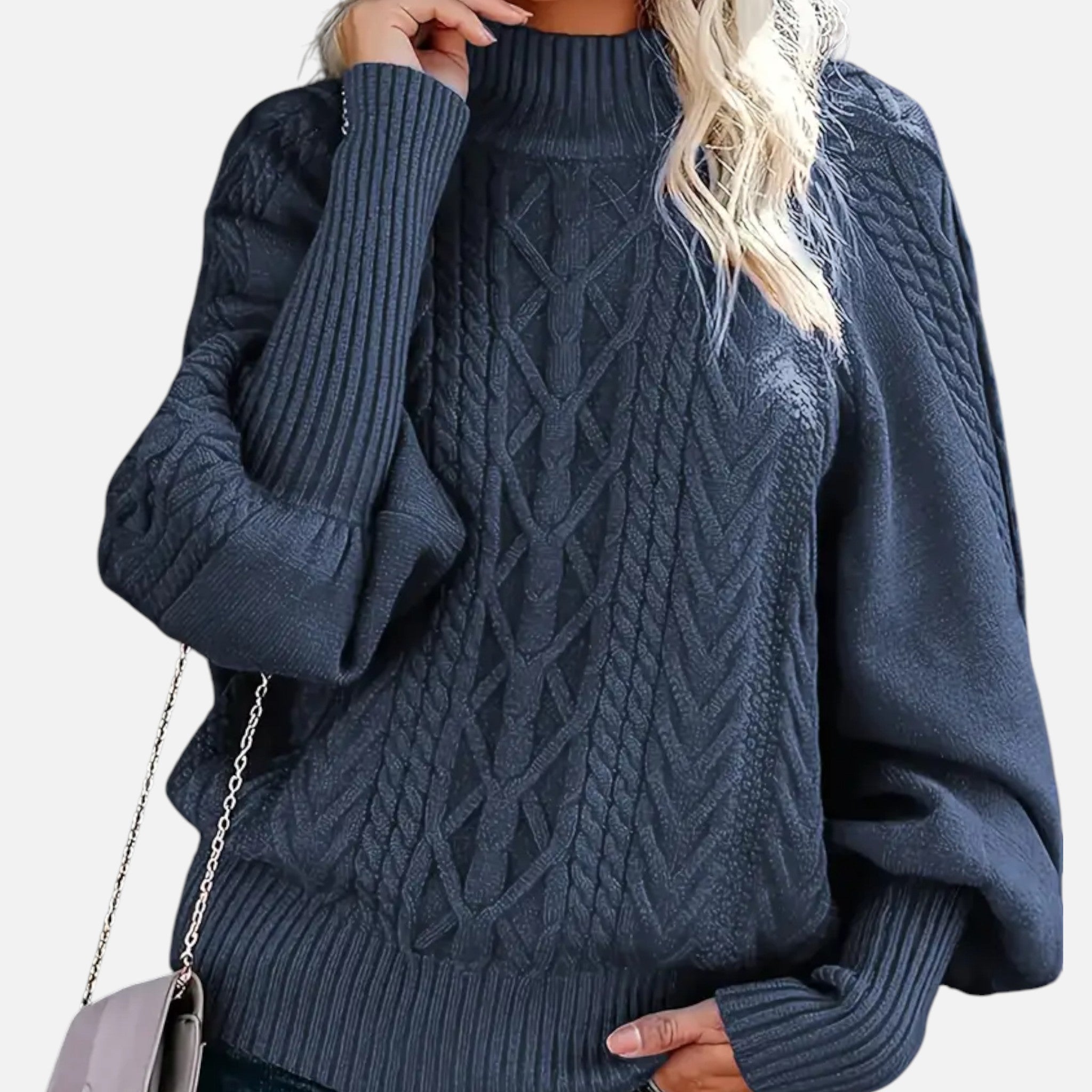 Zeyliah | Women’s Casual Knit Sweater with Half-High Collar