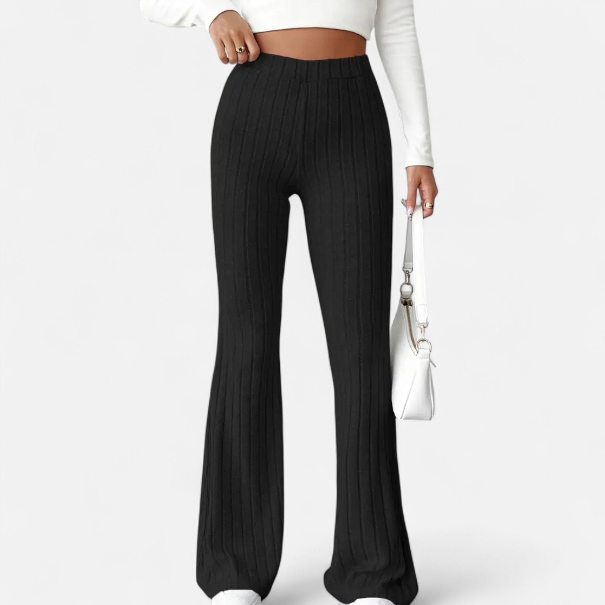 Zeyliah | Women’s Stretchy Flared Pants with High Waist