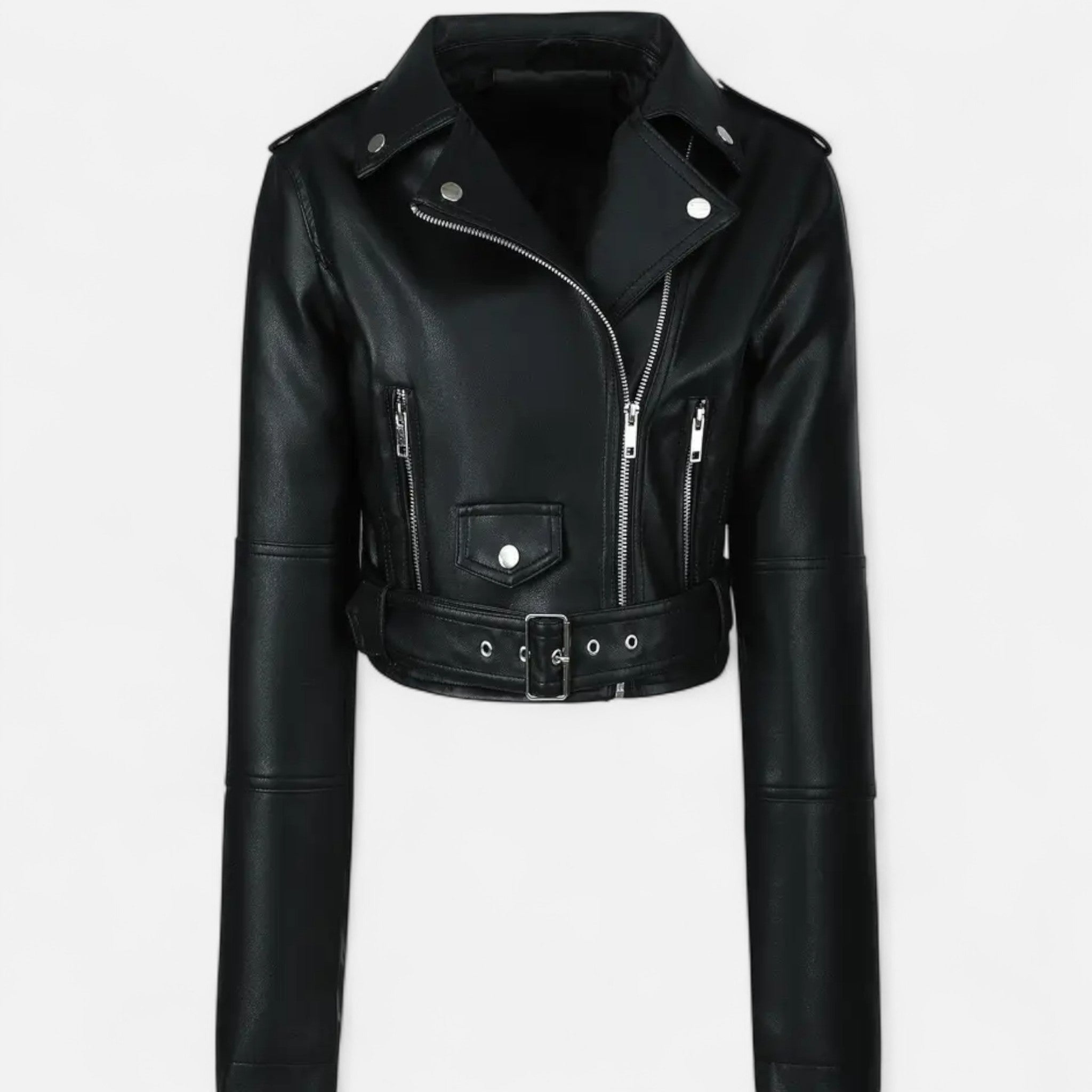 Zeyliah | Women’s Lightweight Zip-Up Faux Leather Jacket