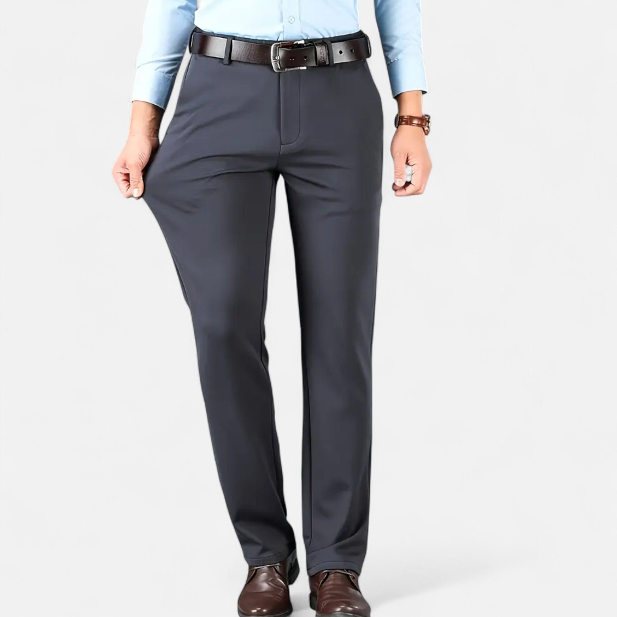 Zeyliah | Men’s Stretch Dress Trousers with Crown Detail