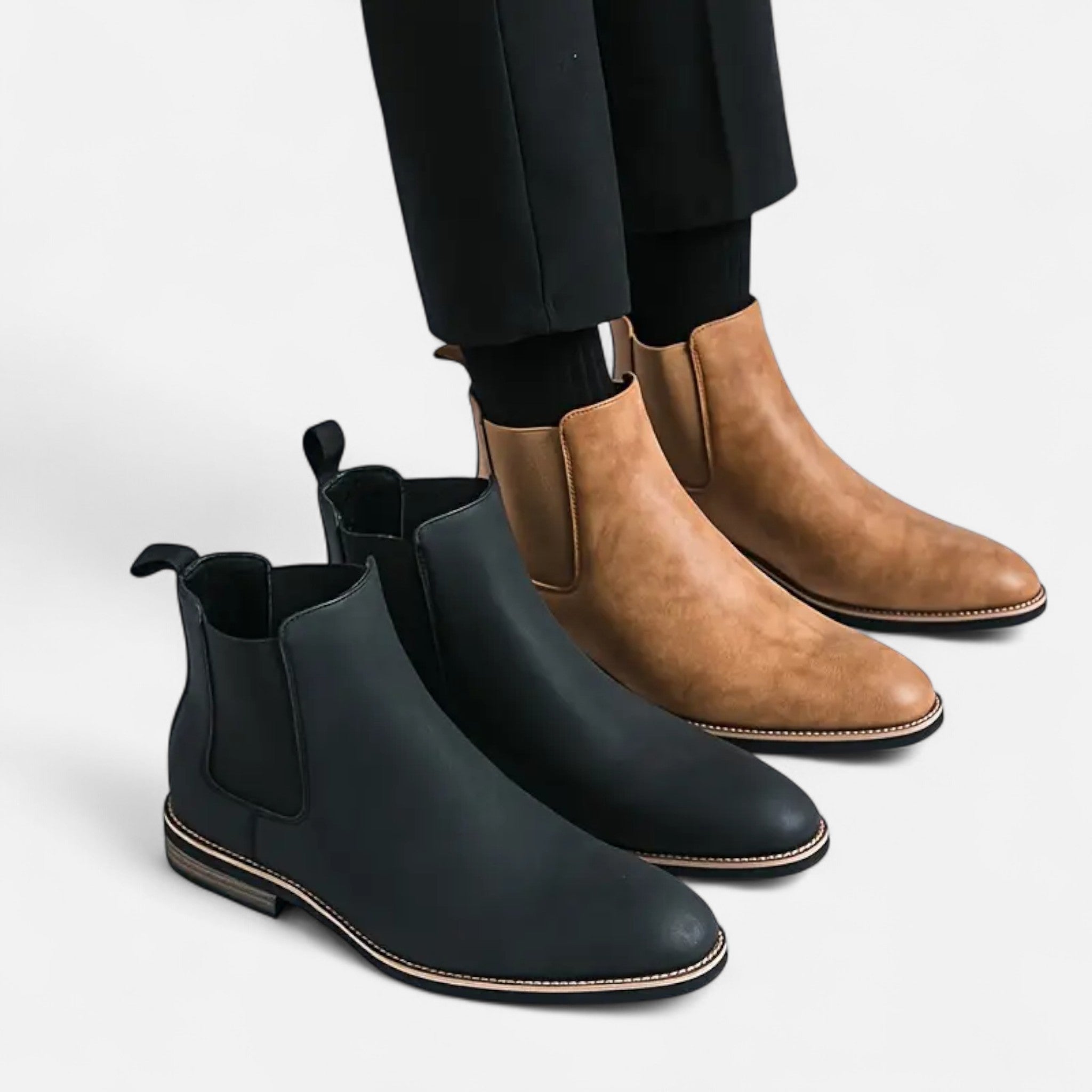 Zeyliah | Men’s Slip-On Chelsea Boots with Rubber Sole