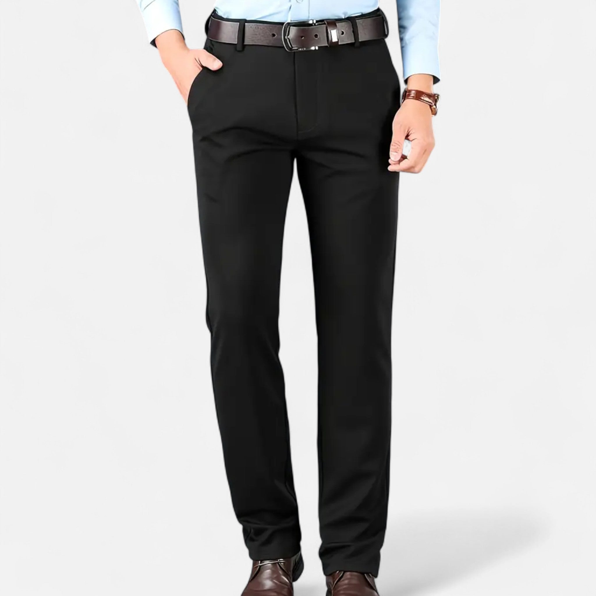 Zeyliah | Men’s Stretch Dress Trousers with Crown Detail