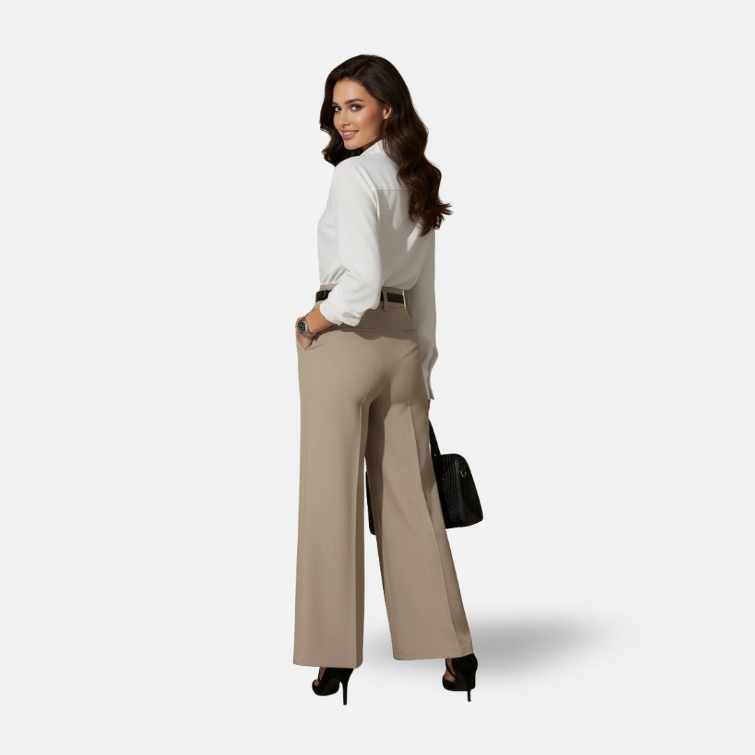 Zeyliah | Women’s Wide-Leg Pants with Elastic Waist
