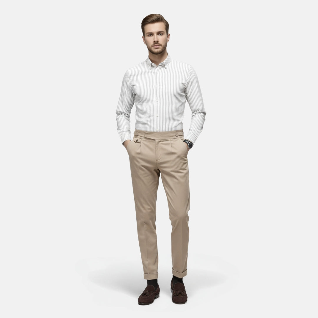 Zeyliah | Men’s Business Casual Trousers with Pleated Front Design