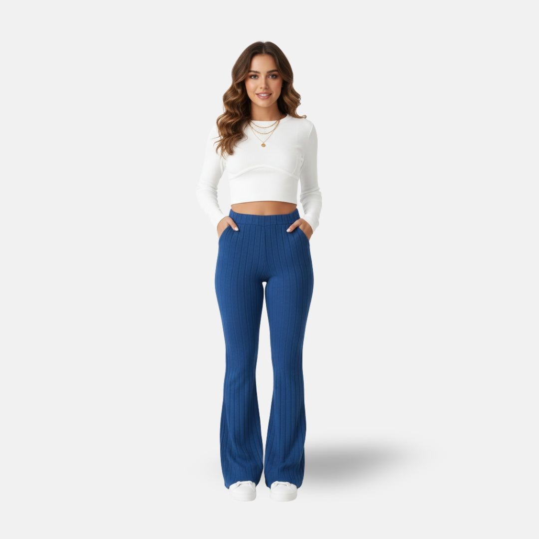 Zeyliah | Women’s Stretchy Flared Pants with High Waist