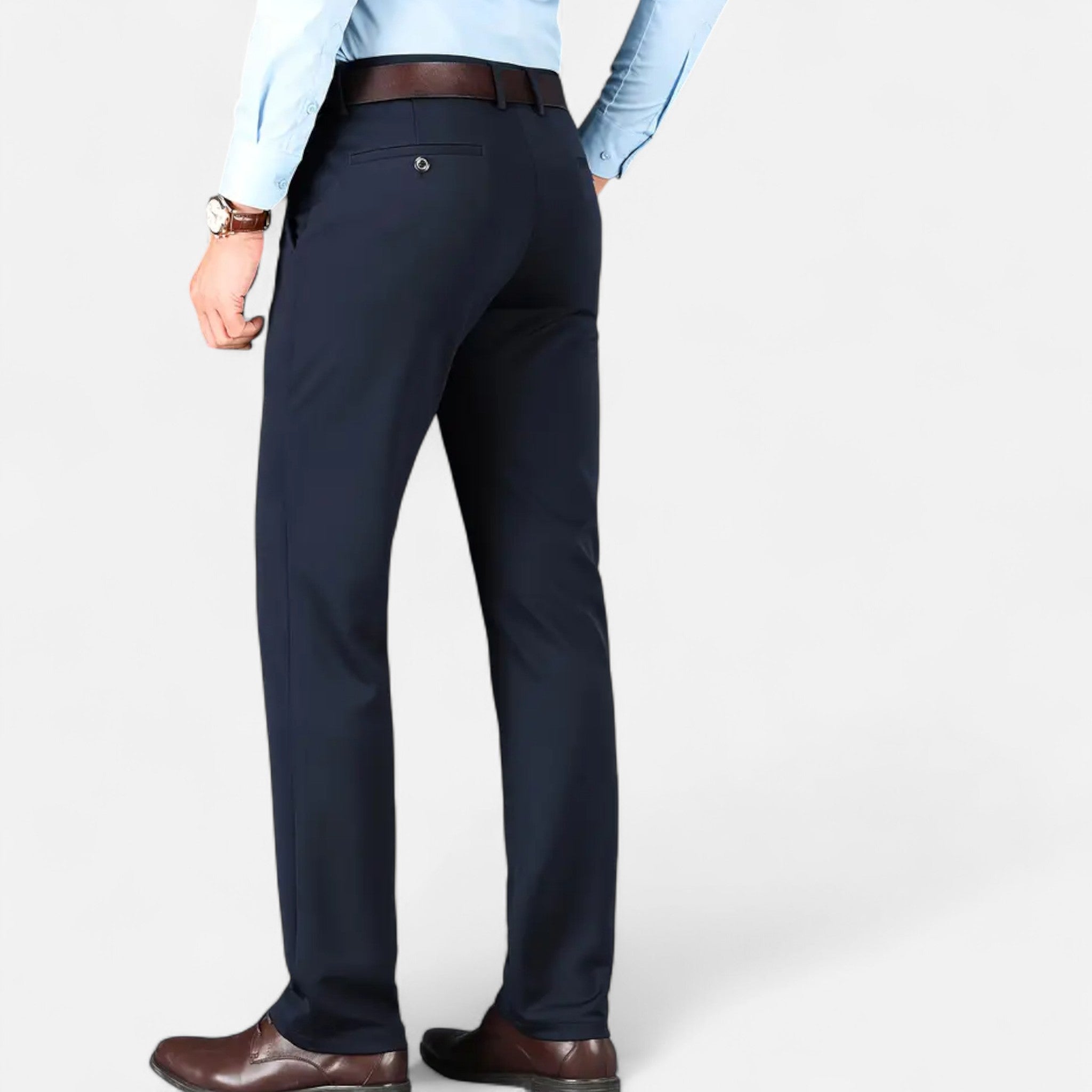 Zeyliah | Men’s Stretch Dress Trousers with Crown Detail