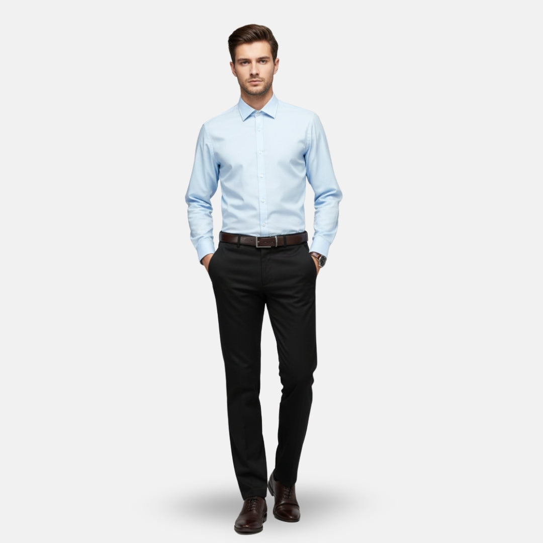Zeyliah | Men’s Stretch Dress Trousers with Crown Detail