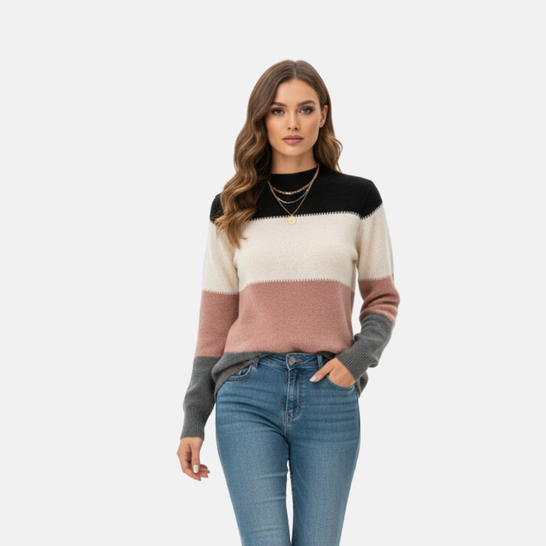 Zeyliah | Women’s Pullover Sweater with Mock Neck