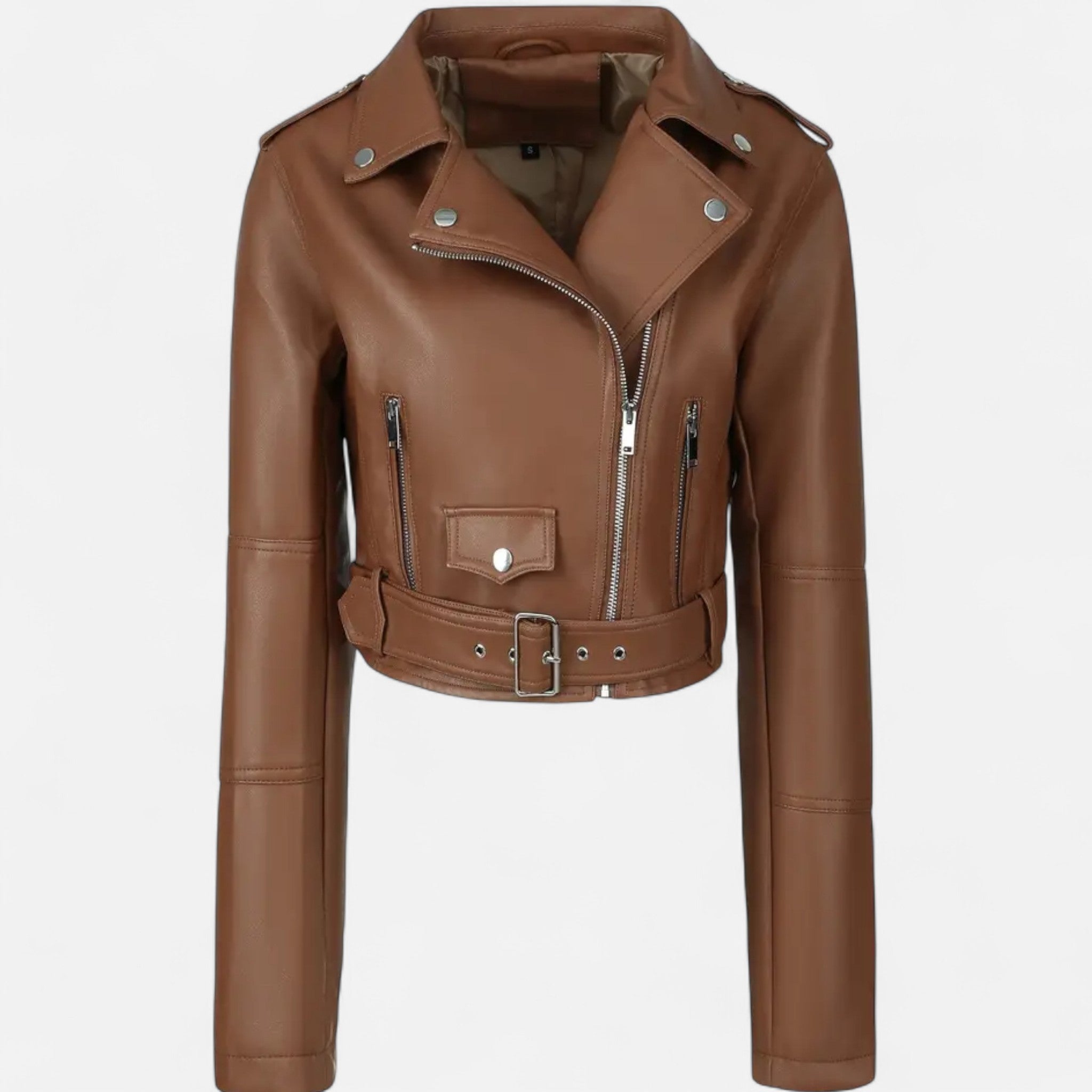 Zeyliah | Women’s Lightweight Zip-Up Faux Leather Jacket