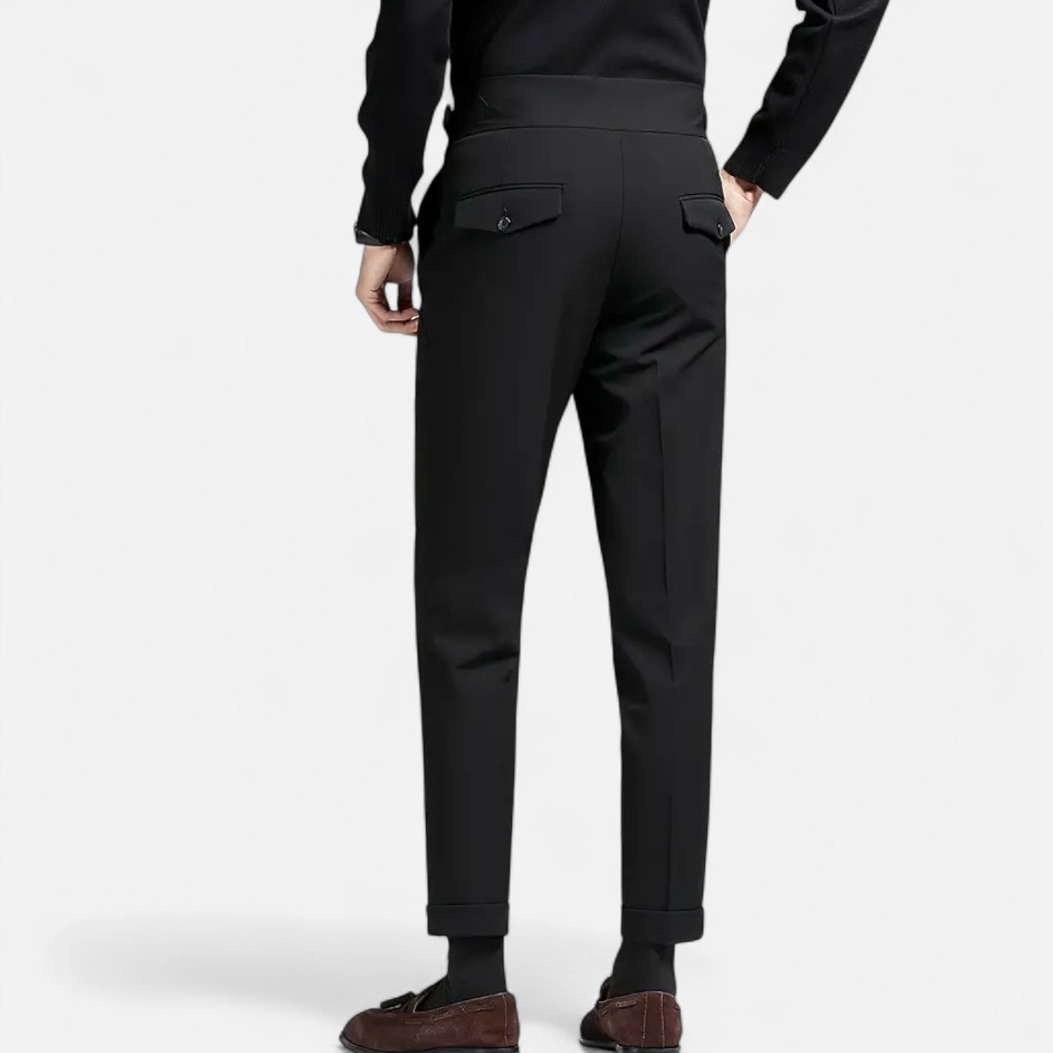 Zeyliah | Men’s Business Casual Trousers with Pleated Front Design