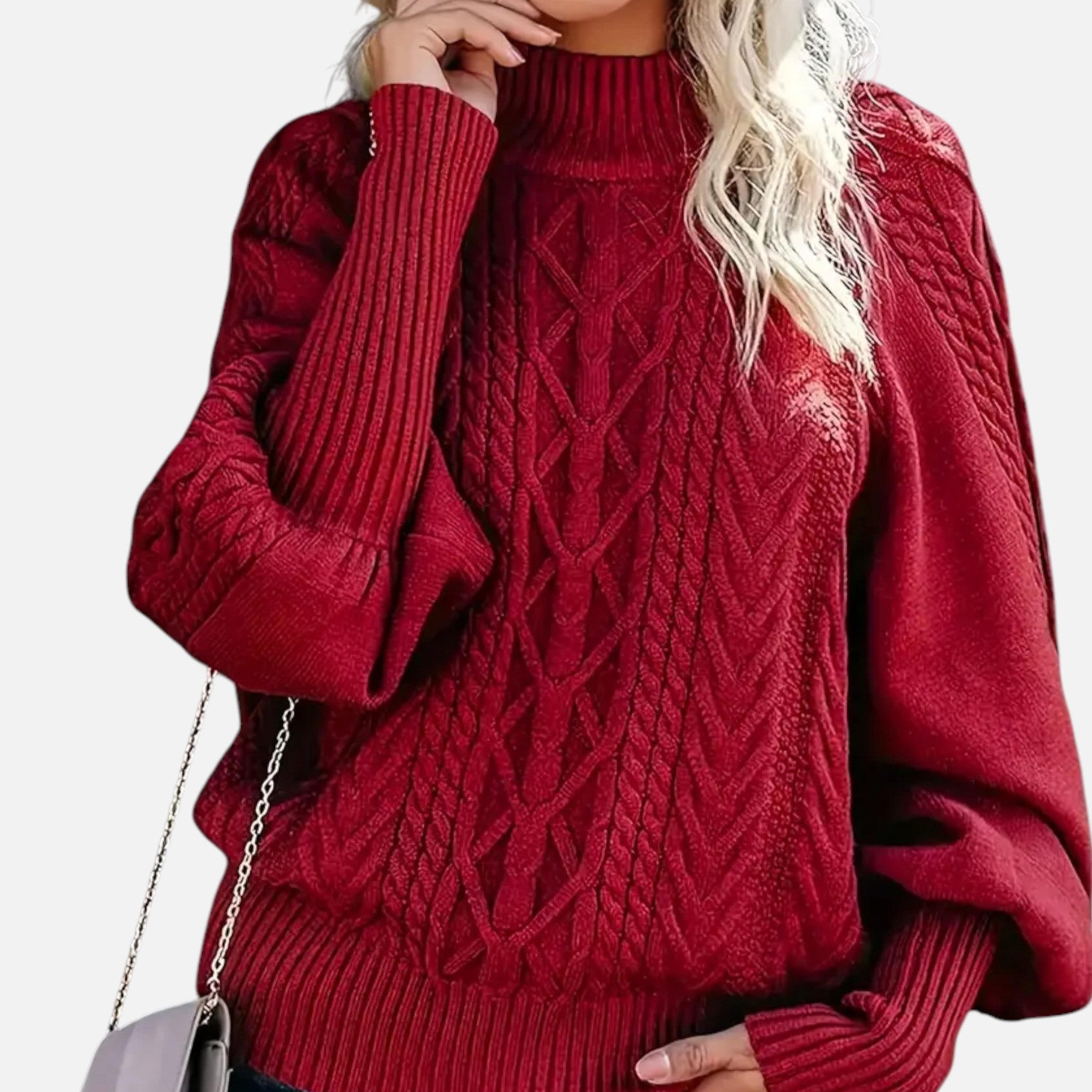 Zeyliah | Women’s Casual Knit Sweater with Half-High Collar