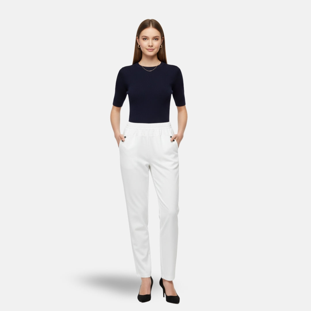 Zeyliah | Women’s Tapered Trousers with Elastic Waist