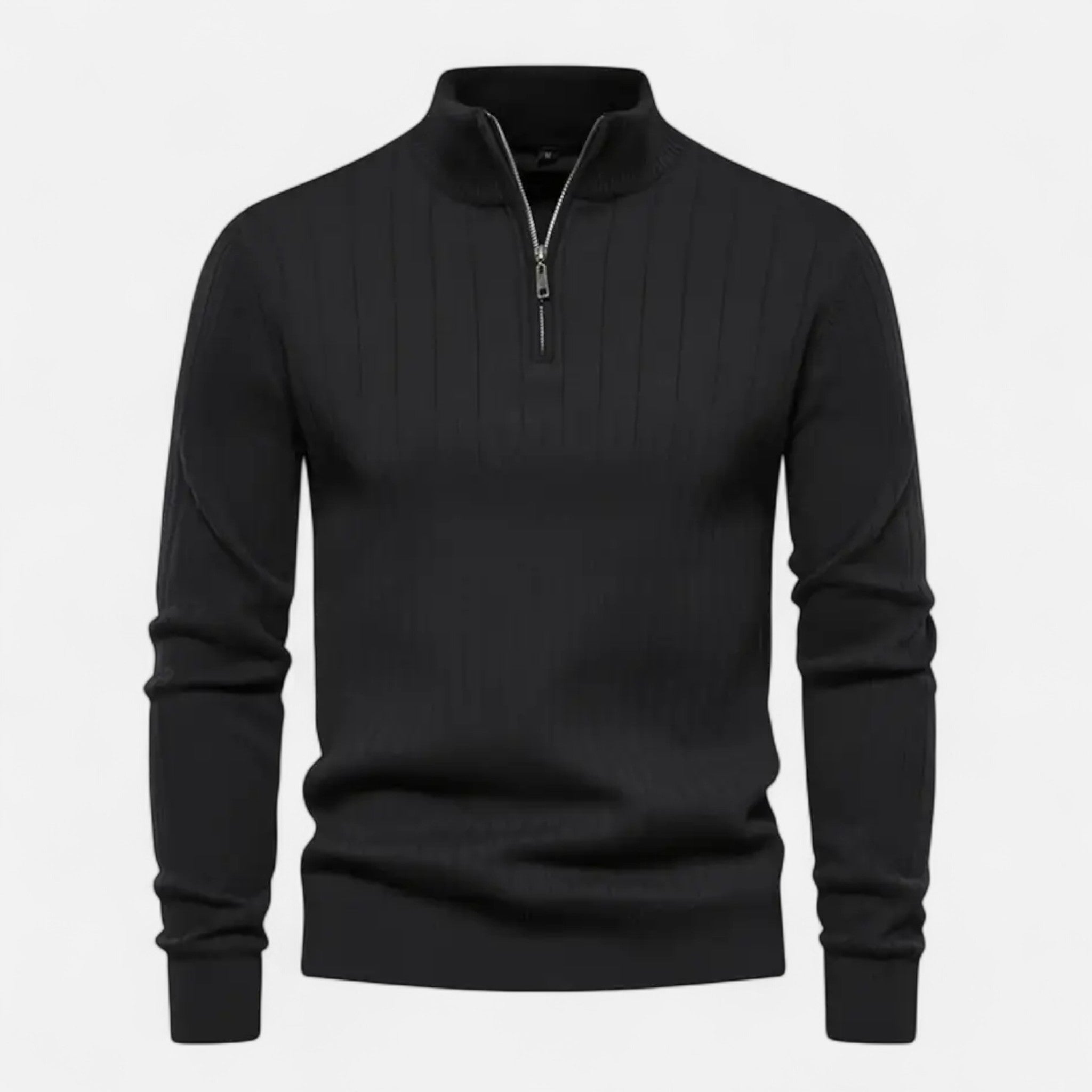 Zeyliah | Men’s Refined Half-Zip Wool Sweater