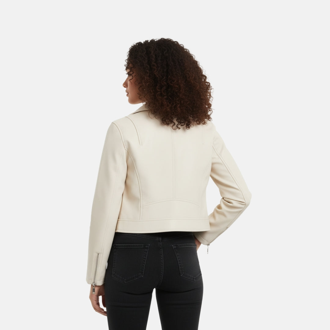 Zeyliah | Women’s Zip-Up Faux Leather Jacket