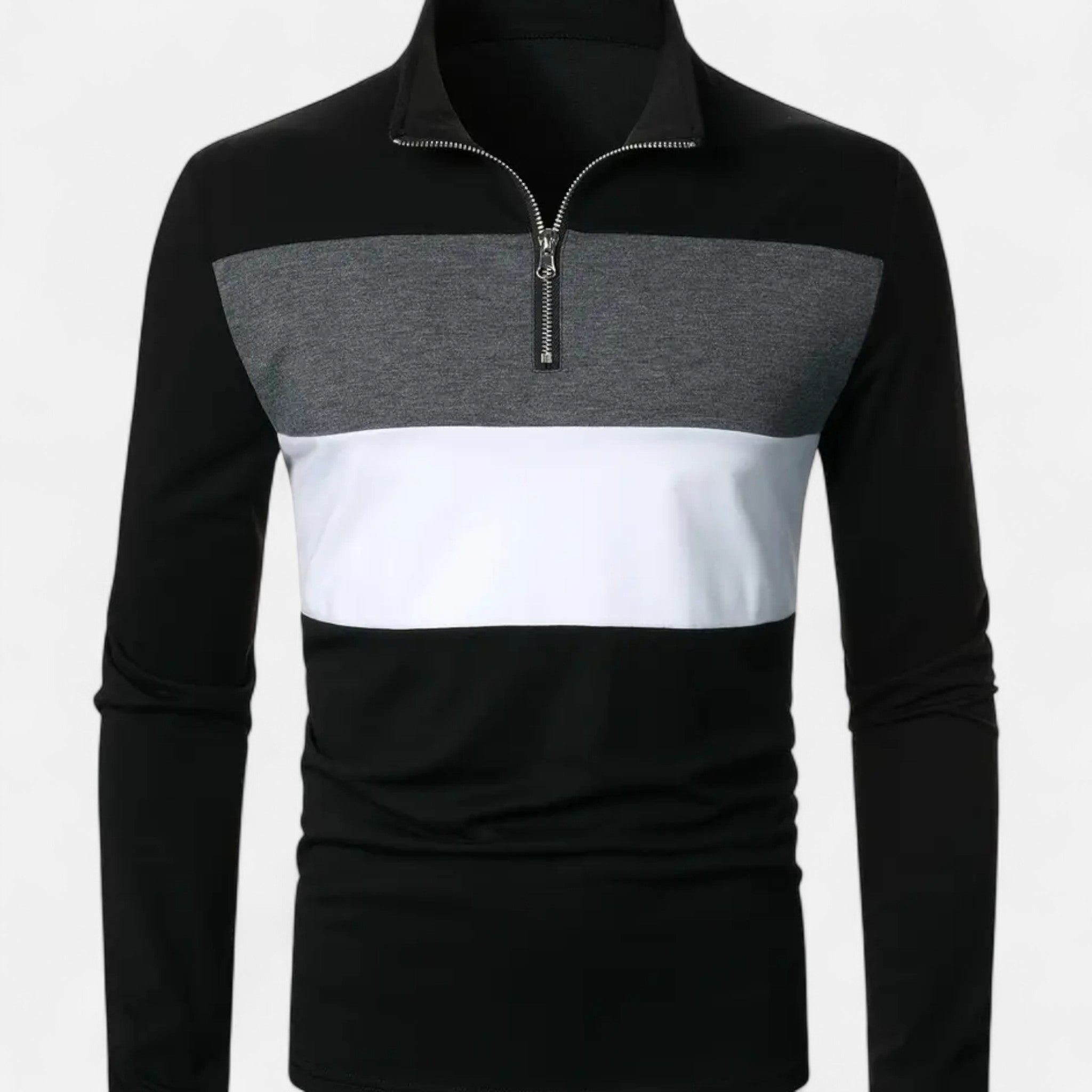 Zeyliah | Men’s Half-Zip Colour Block Shirt