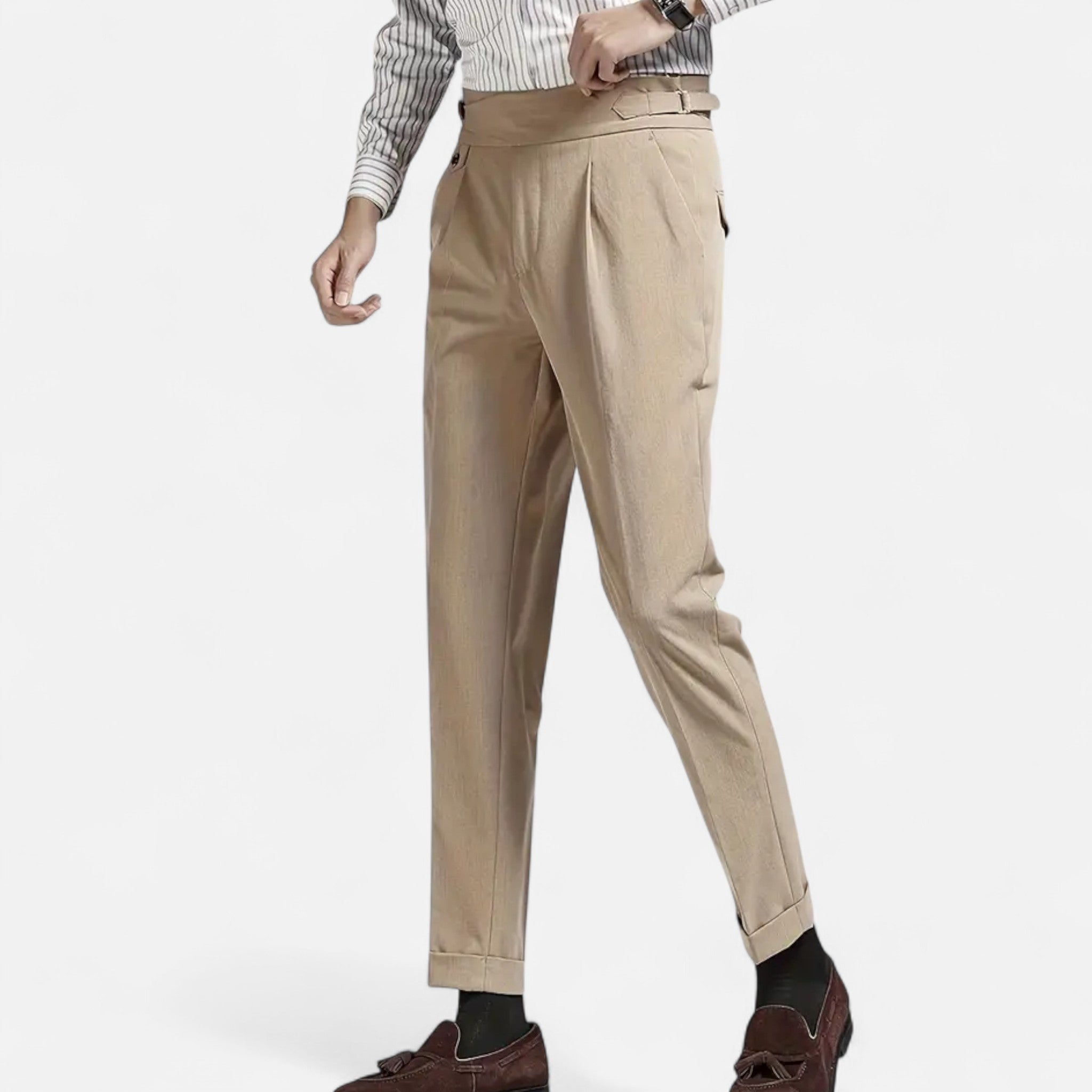 Zeyliah | Men’s Business Casual Trousers with Pleated Front Design