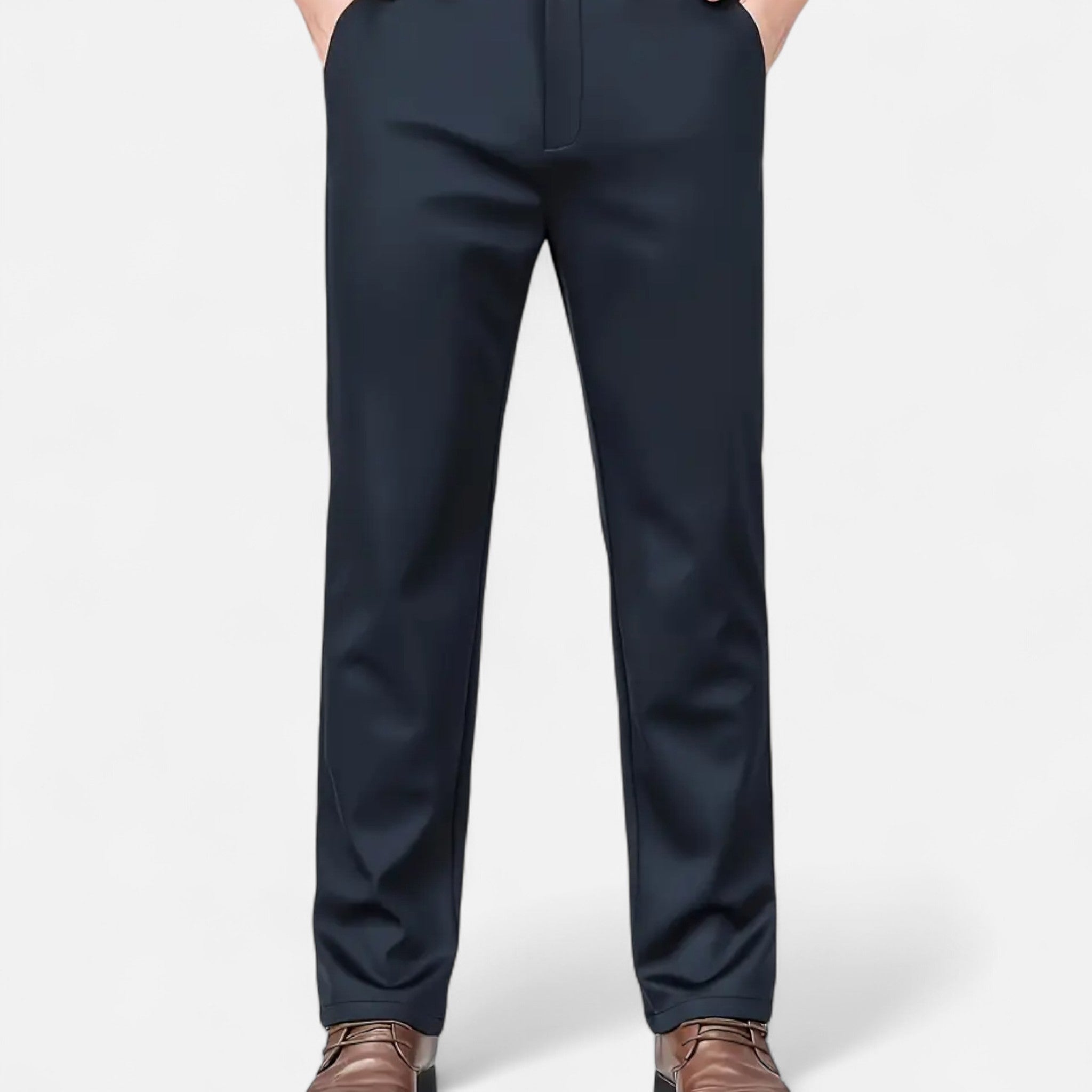 Zeyliah | Men’s Stretch Dress Trousers with Crown Detail