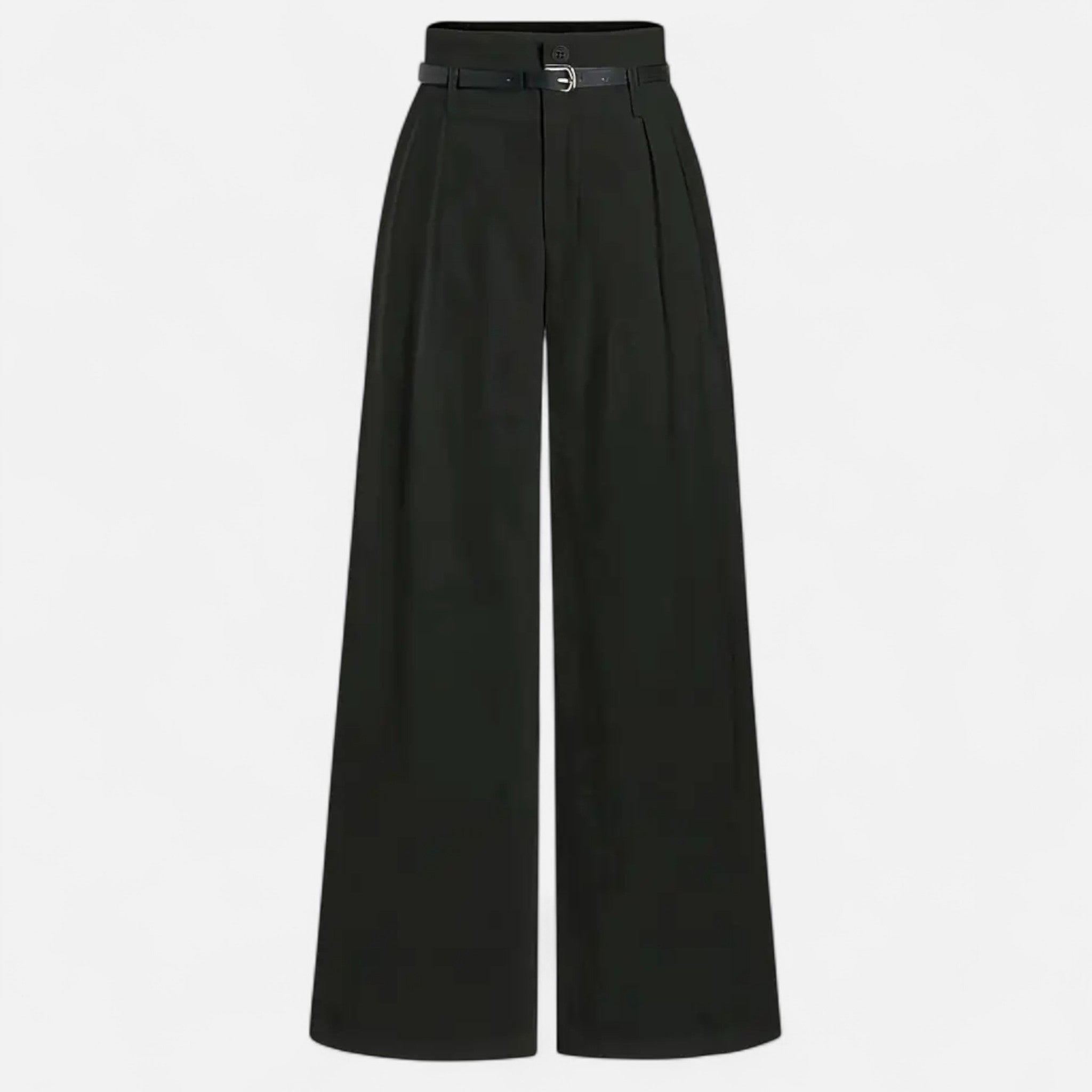 Zeyliah | Women’s Pleated Wide-Leg Trousers with Belted Waist