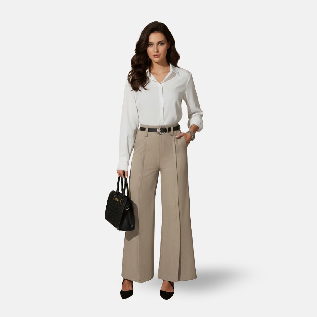 Zeyliah | Women’s Wide-Leg Pants with Elastic Waist