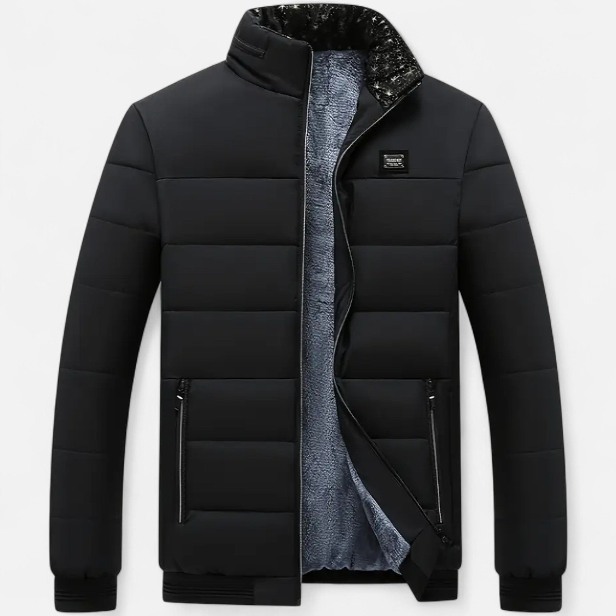 Zeyliah | Men’s Polyester Jacket with Stand Collar